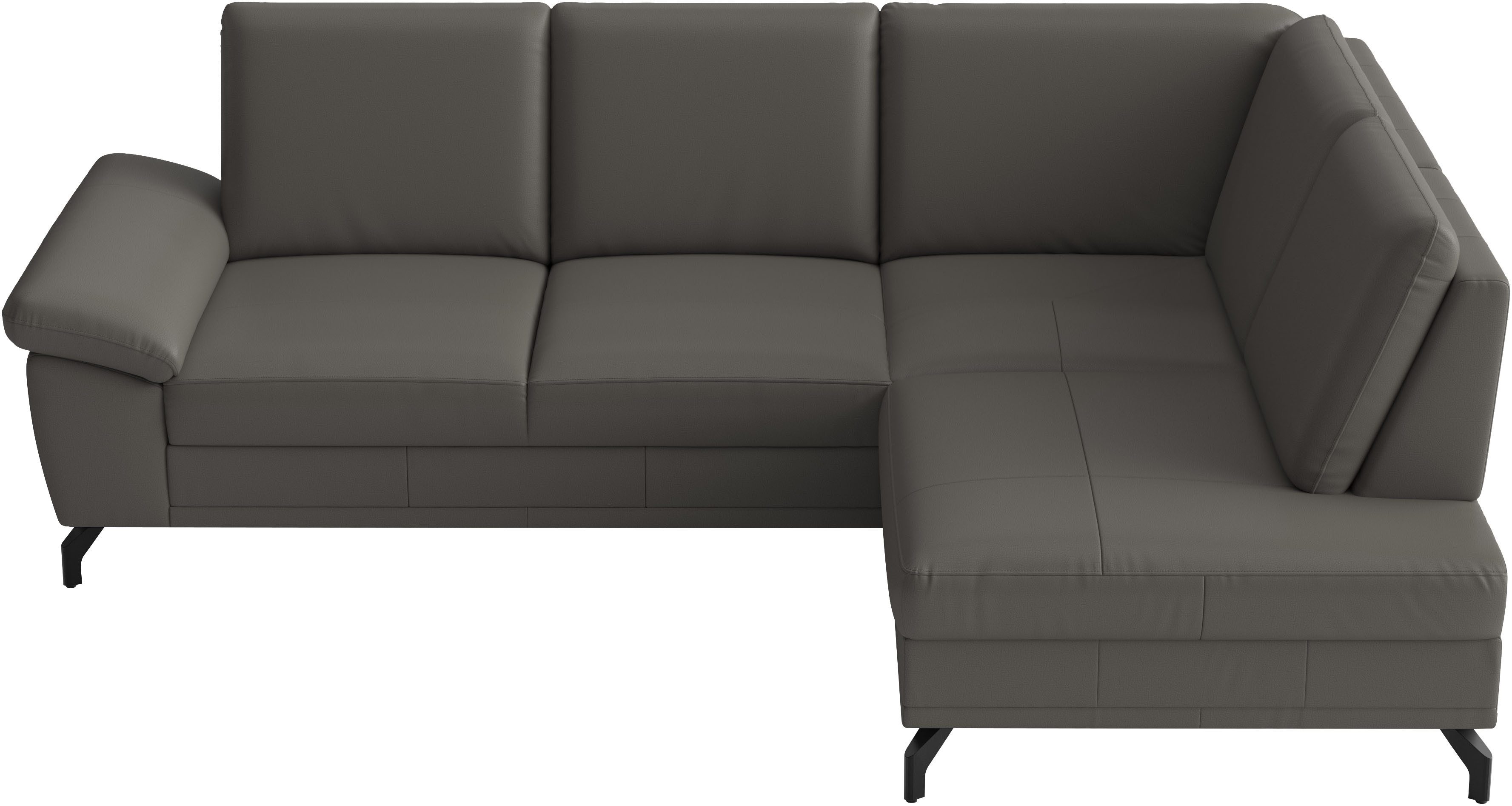 sit&more Ecksofa Chelsea L-Form, B: 249 cm, Armteil- & Sitztiefenverstellung, Leder, Couch optional mit Schlaffunktion und Bettkasten, Sitzhöhe 45 cm