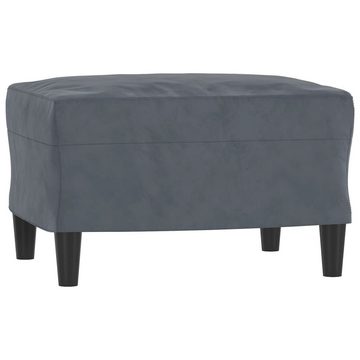 vidaXL Sofa 3-Sitzer-Sofa mit Hocker Dunkelgrau 180 cm Samt