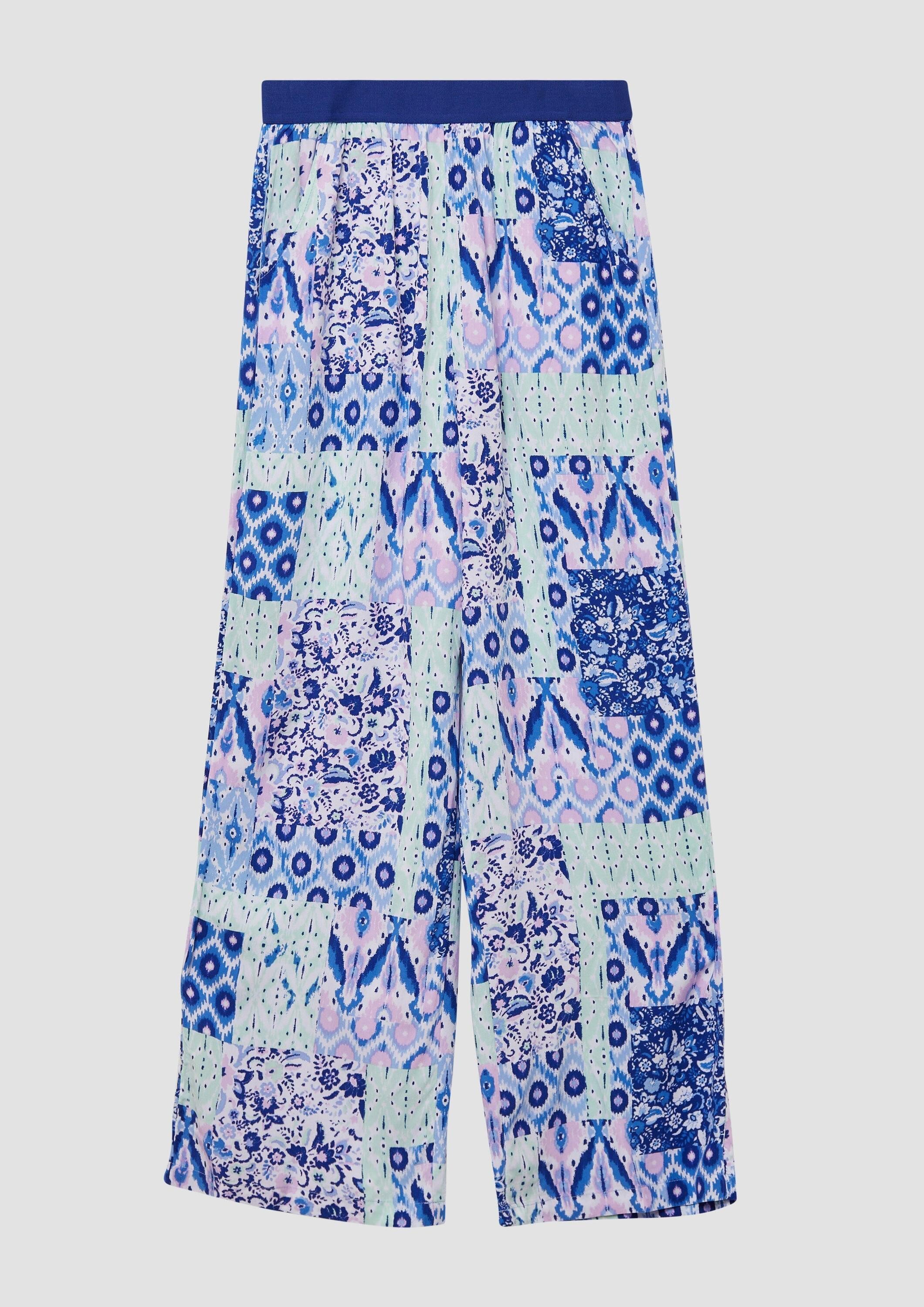 s.Oliver Chinos Hose Wide-Leg-Hose aus Viskose im Loose Fit