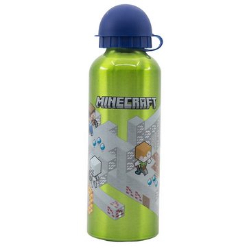 Minecraft Lunchbox Minecraft Kinder 2 tlg Set 3 Kammern Brotdose, XL Alu-Trinkflasche 530 ml Creeper