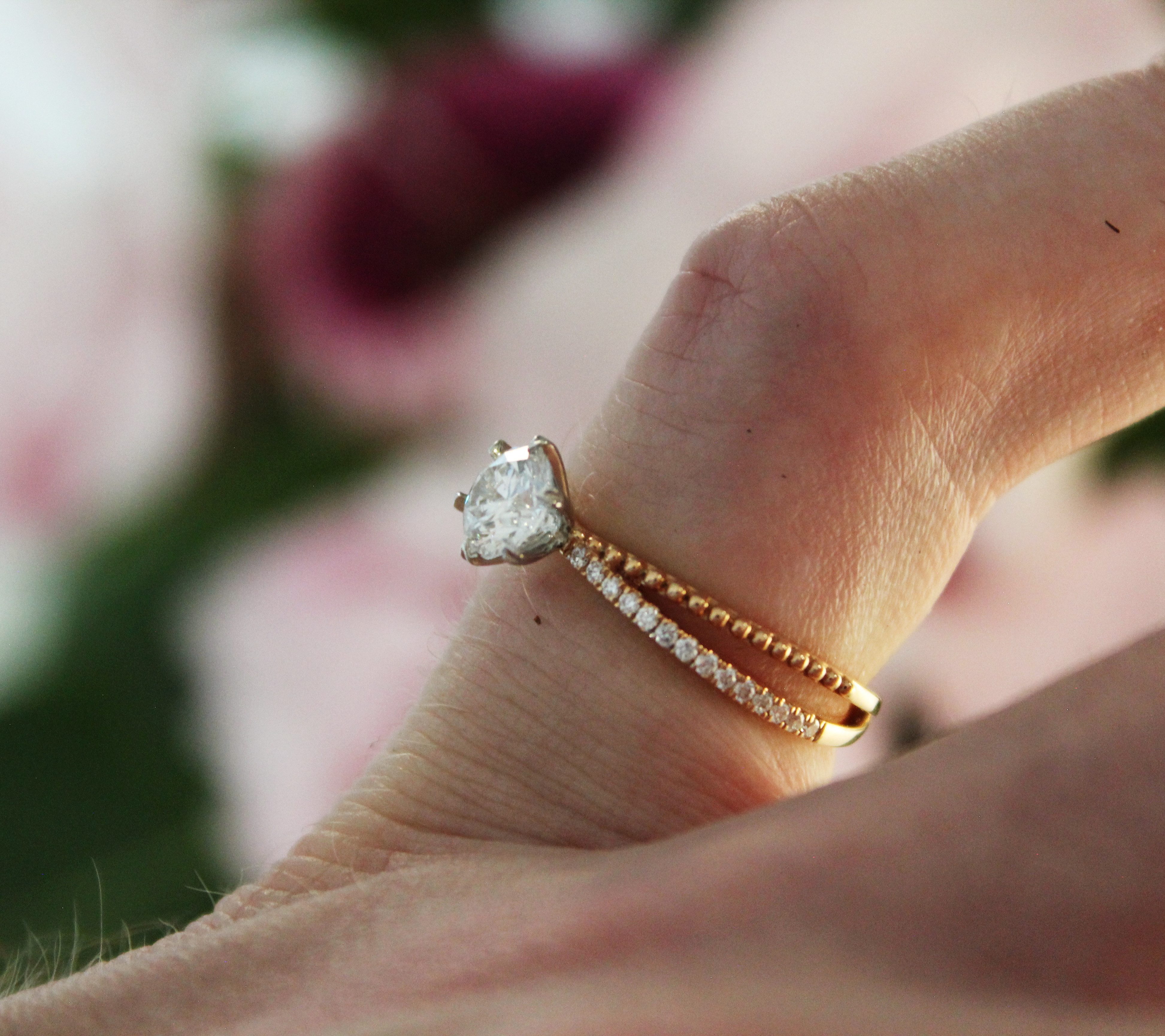 Sternvoll Diamantring Verlobungsring "Rosalie" mit Labordiamanten in 18K Gold, IGI-zertifiziert, Pavé-Fassung, Handgefertigt, 18K Roségold