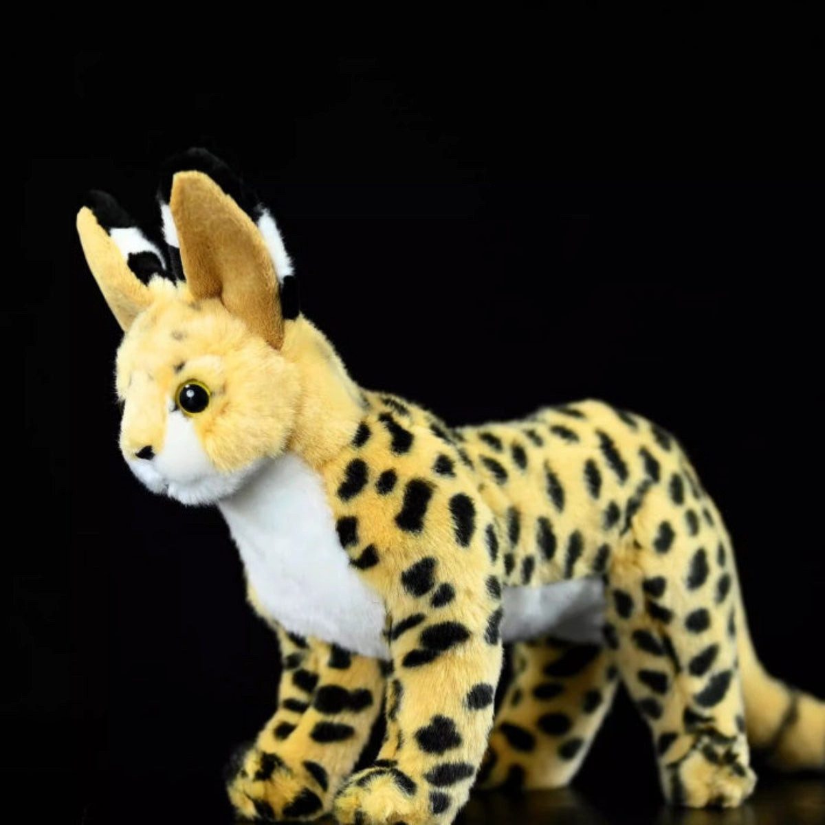 Tinisu Plüschfigur Serval Kuscheltier 30 cm – Realistisches Plüschtier Wildkatze Stofftie