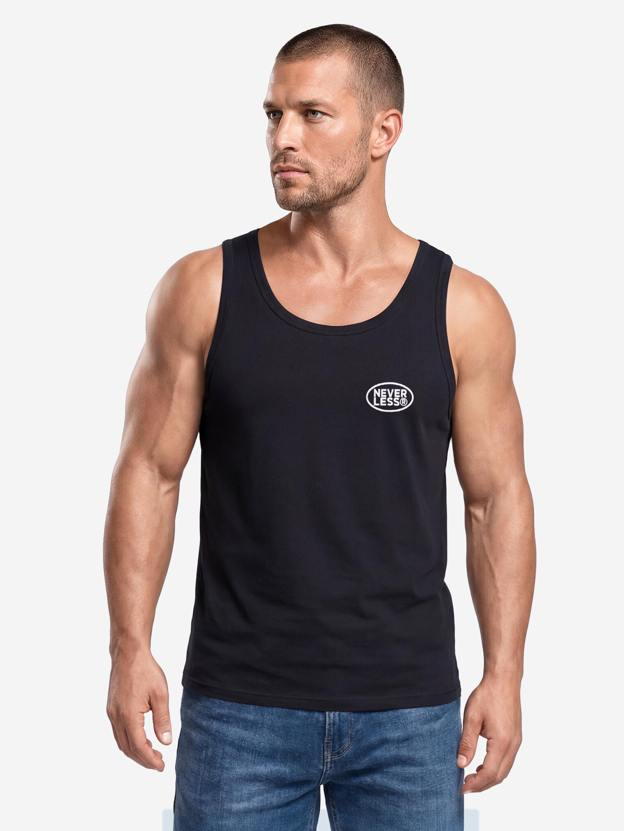 Neverless Tanktop Tanktop Herren mit Grafik-Print - Design No Bad Days - Trägershirt mit Print