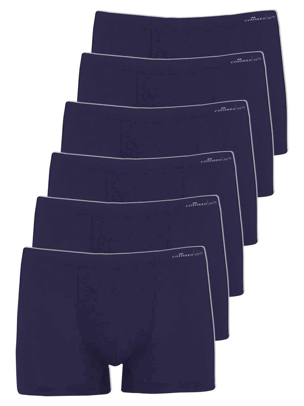 COMAZO Retro Pants 6er Pack Herren Pants ohne Eingriff (Packung, 6-St) Vegan marine