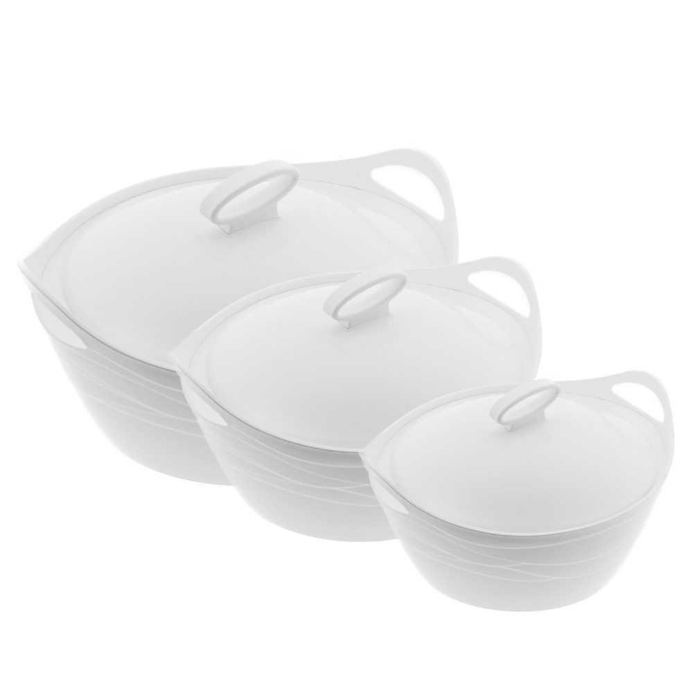 BEM Thermoschüssel Thermobehälter 949, Edelstahl, (Set, 6-tlg), Hält Speisen mehrere Stunden heiß oder kalt