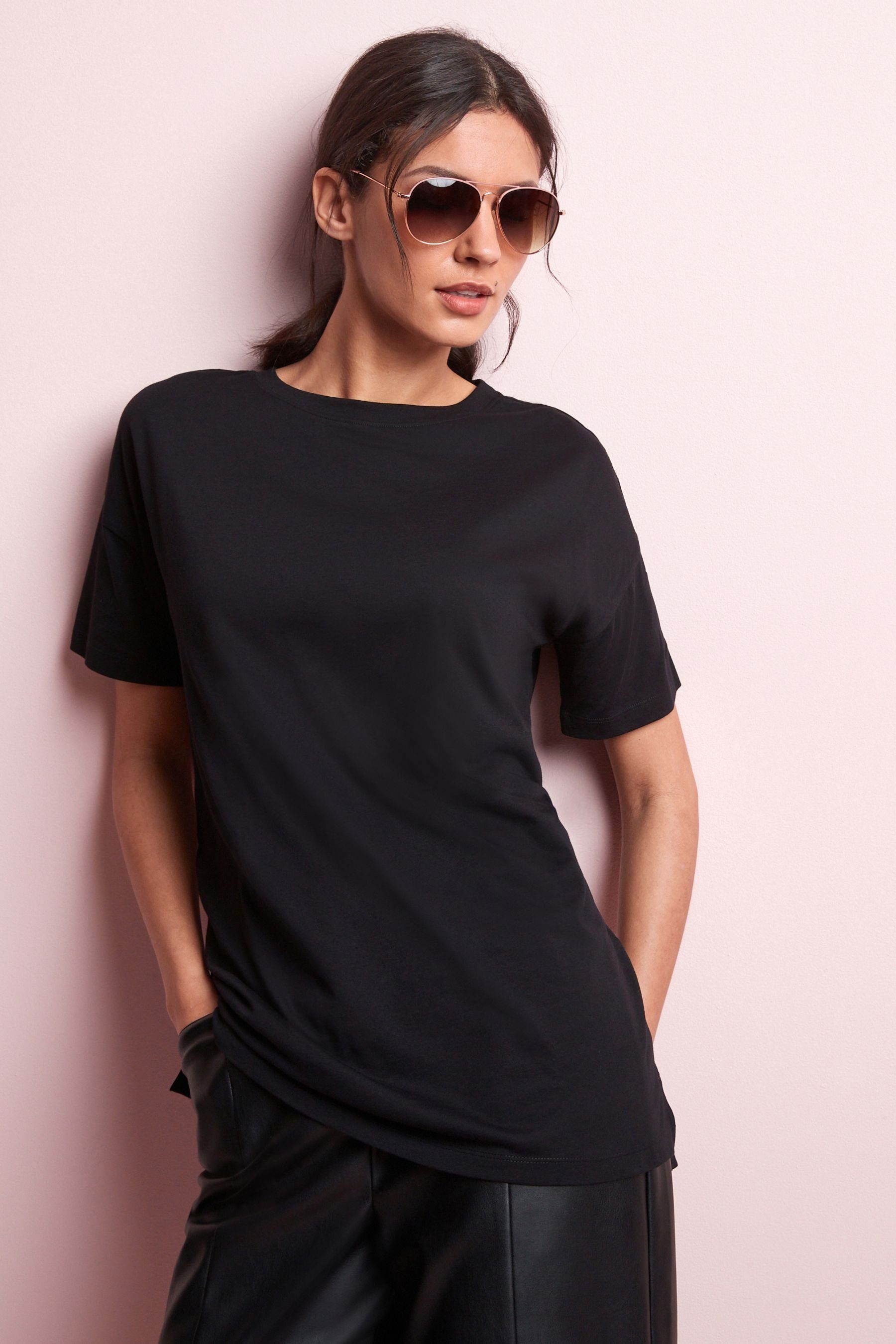 Next Black (1-tlg) Oversize-T-Shirt T-Shirt