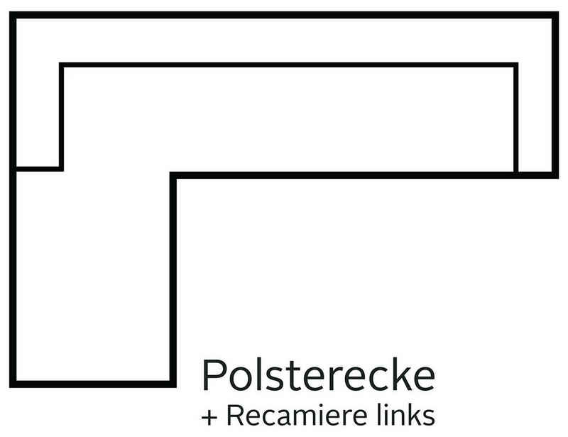 Home affaire Ecksofa Bergamo, mit Armlehn-und Rückenfunktion, wahlweise mit Bettfunktion