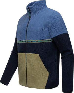 Ragwear Fleecejacke Lonndy Angesagte Herren Plüschjacke mit hohem Kragen