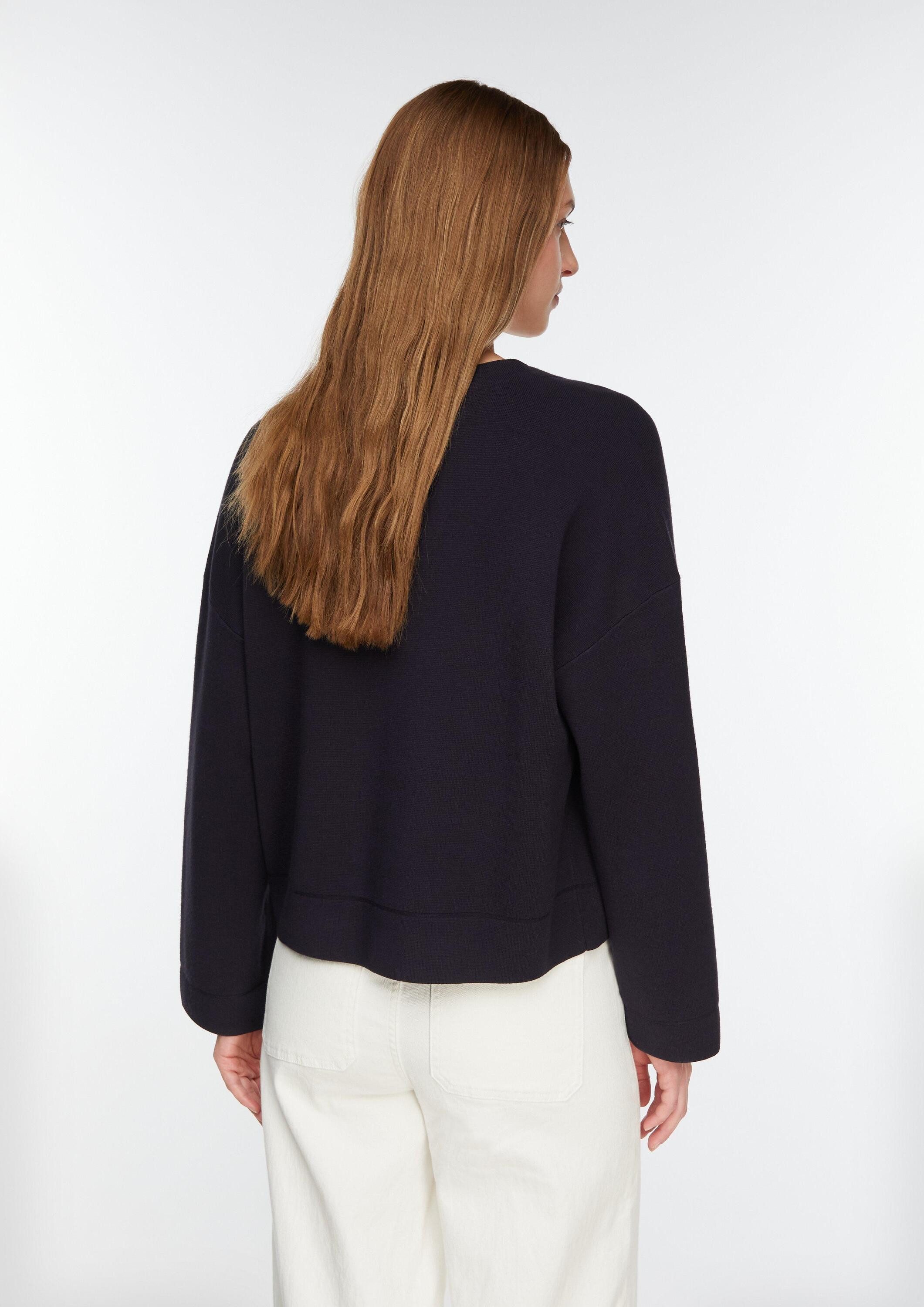 comma Cardigan Strickjacke V-Neck Cardigan mit weiten Ärmeln