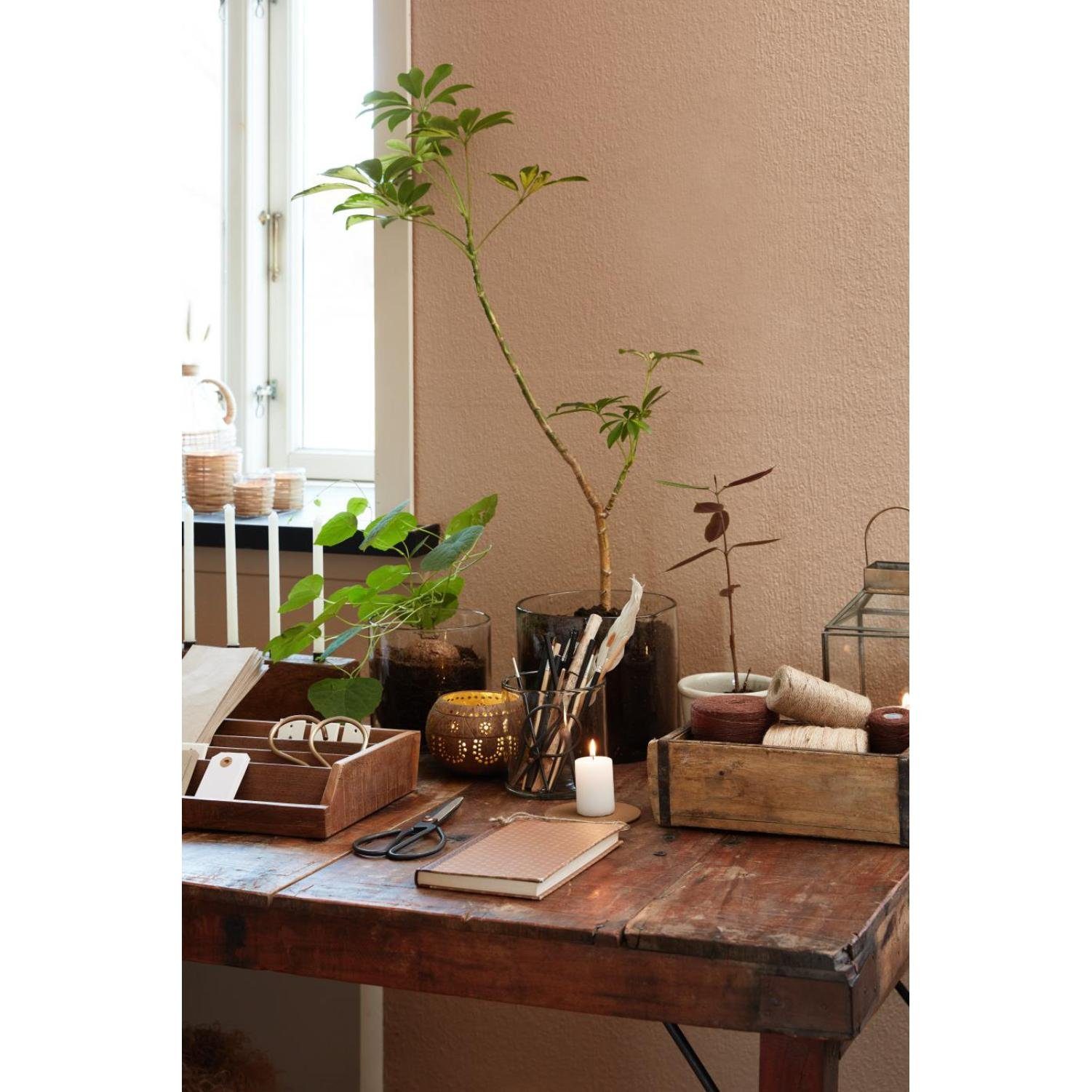 Ib Laursen Kerzenhalter Ib Laursen Windlicht Hurricane mit Blumen Lochmuste günstig online kaufen