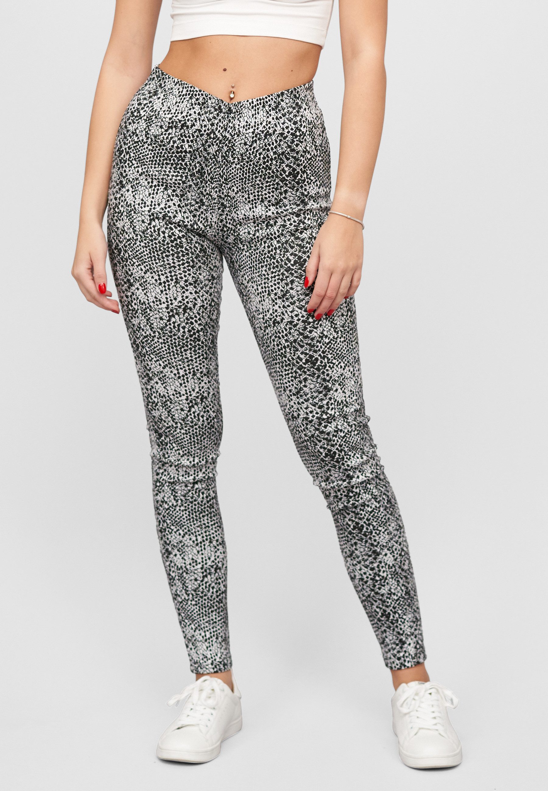 CLOUD 5IVE Leggings CLOUD 5IVE Viskose Stoffhose Schlangenhaut Muster (1-tlg) – Bild 3 von 5