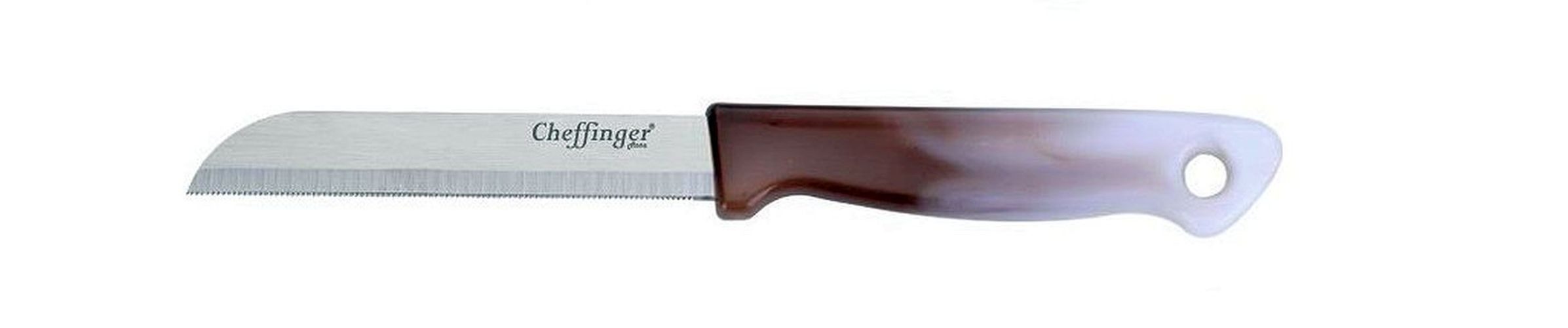 Cheffinger Messerblock 1 x Cheffinger Messer Küchenmesser Kochmesser CF-MK Farbe: braun von Cheffinger