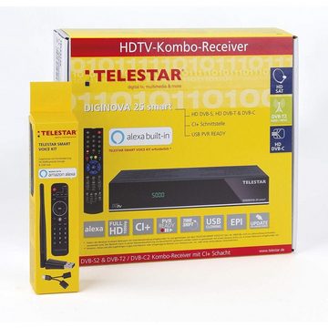 TELESTAR DIGINOVA 25 smart Full HD Sat-Receiver mit Smart Voice Kit Satellitenreceiver