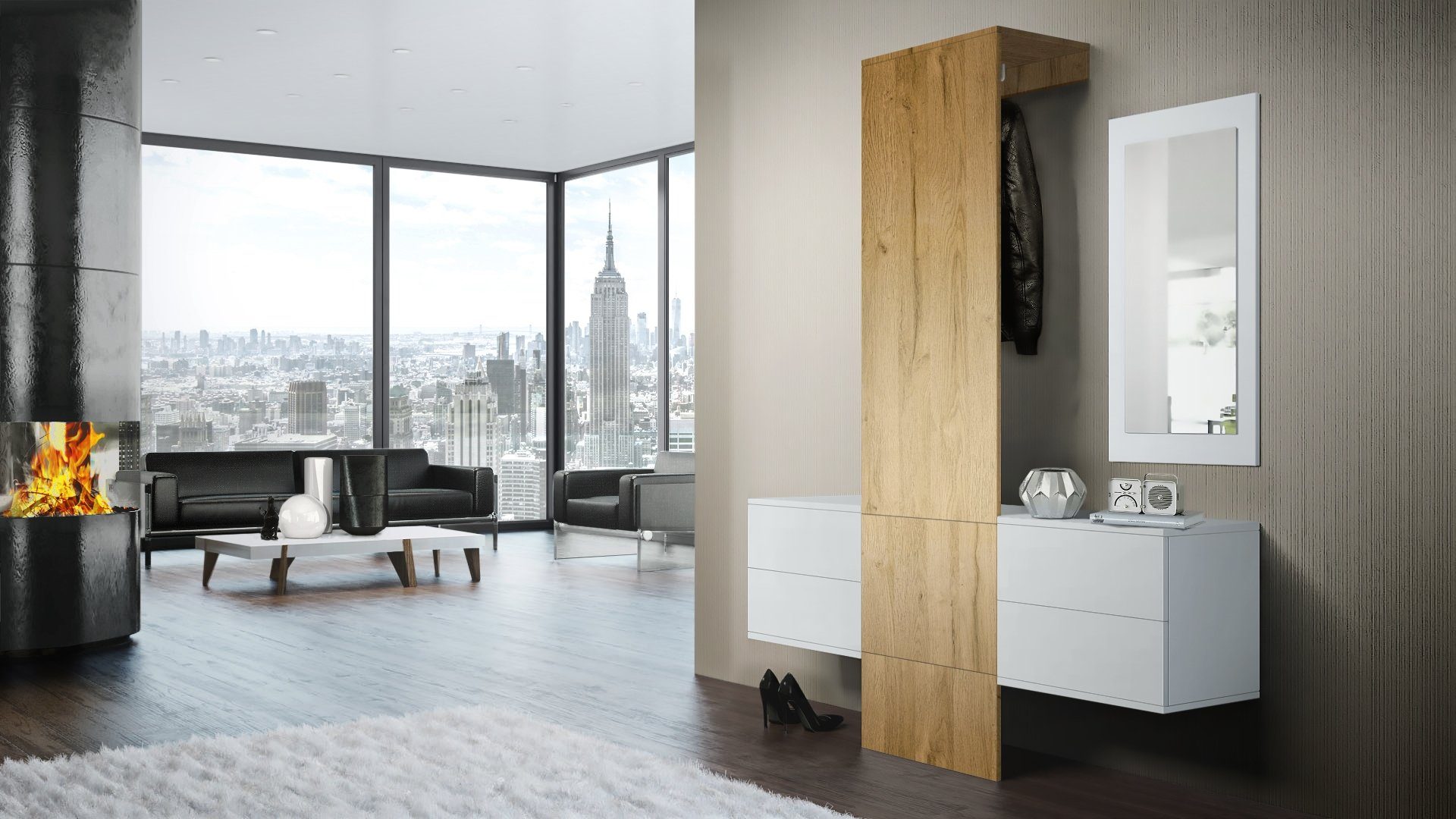 Vladon Garderoben-Set Carlton Set 3, (Wandgarderobe günstig online kaufen