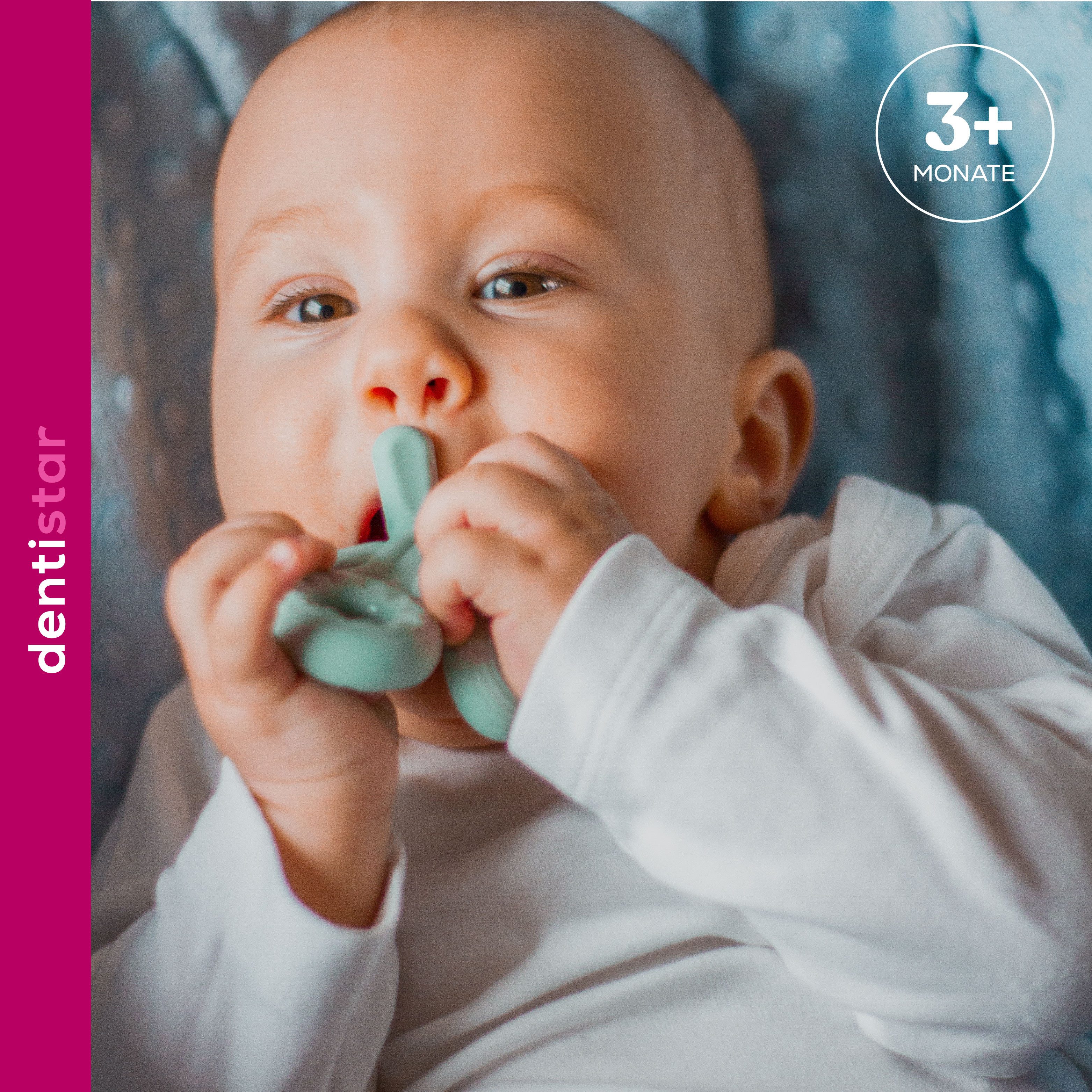 dentistar Beißring Hugstar - Beißspielzeug für Babys ab 3 Monate