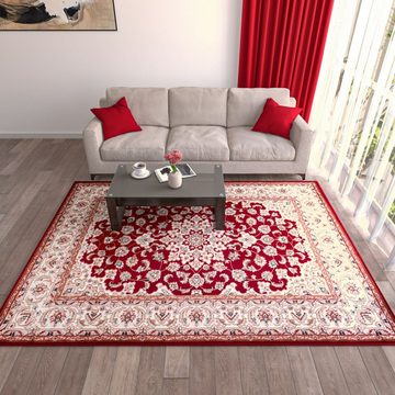 Orientteppich Oriente Teppich - Traditioneller Teppich Orient Rot Beige, Mazovia, 60 x 100 cm, Geeignet für Fußbodenheizung, Pflegeleicht, Wohnzimmerteppich