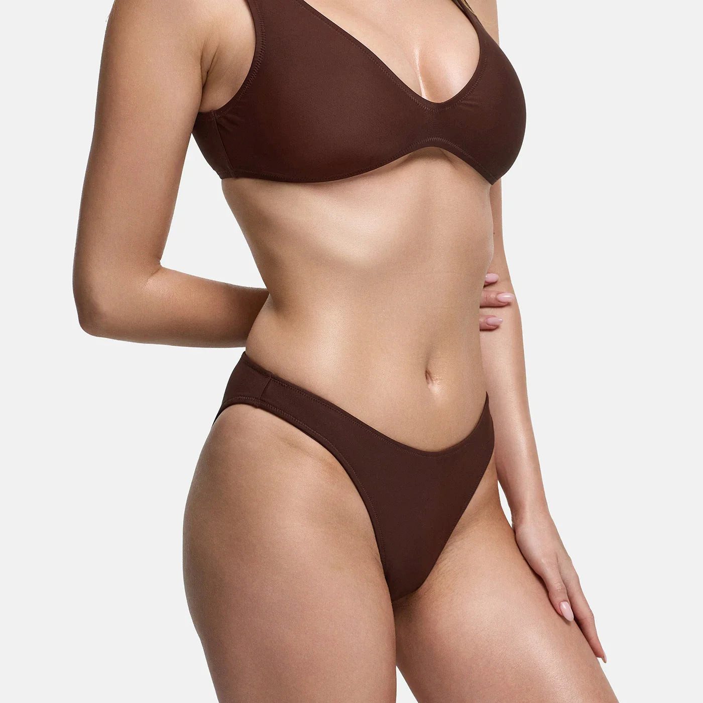 cfab Bikini-Hose Tie Bikini Bottom-Braun-S