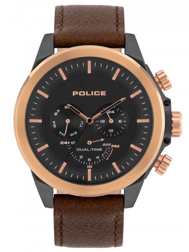 Police Quarzuhr Police PL15970JSUR.02 Belmont Dual-Time 52mm 5ATM