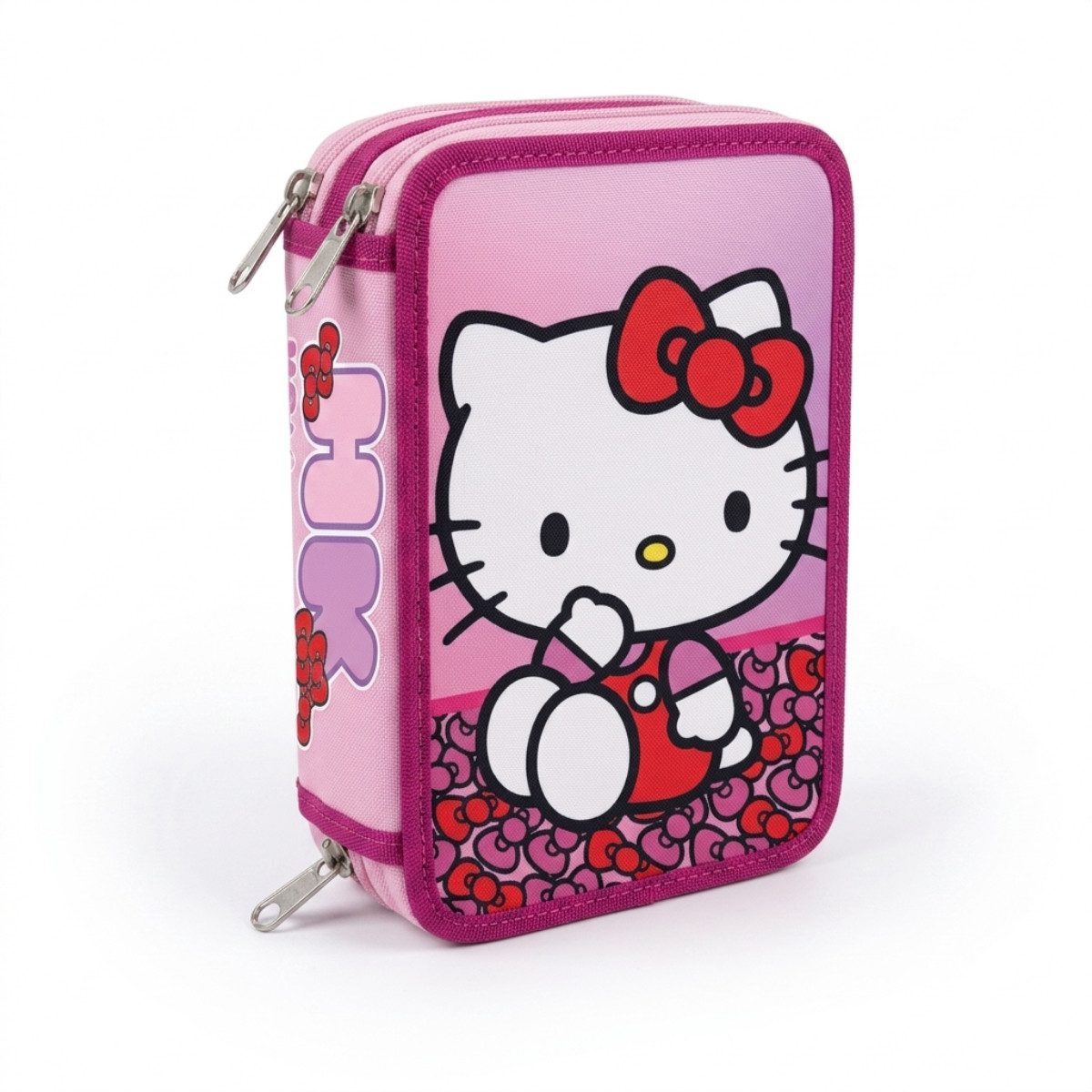 Hello Kitty Federmäppchen Kinder Etui 44 teilig gefüllt in Rosa für Schule und Freizeit, (44-tlg)
