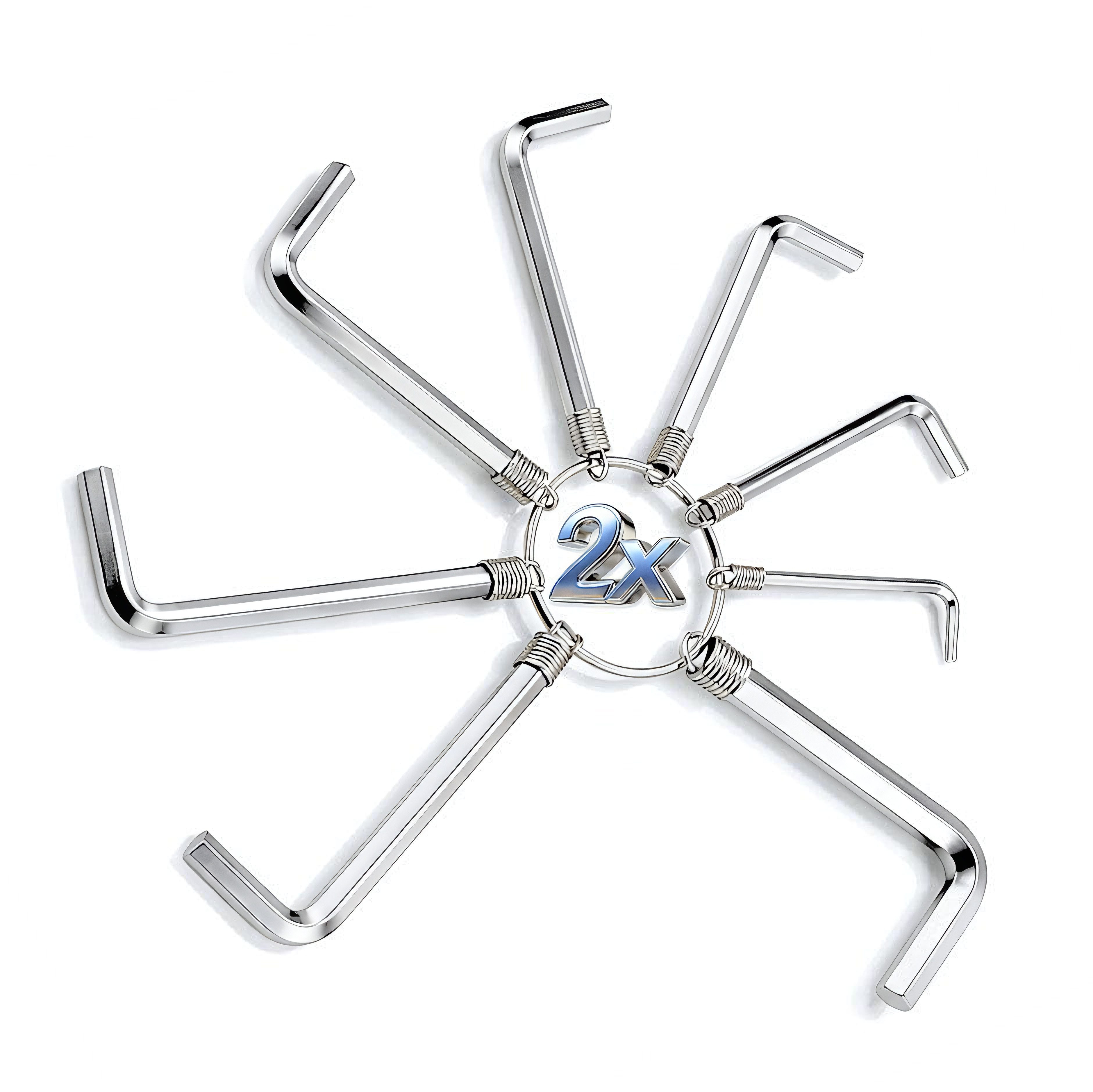 VABIONO Innensechskantschlüssel Innensechskantschlüssel Set 2x 8-teilig Schlüssel 1,5–6 mm, 2x 8er Set im Doppelpack - KOSTENLOSER VERSAND