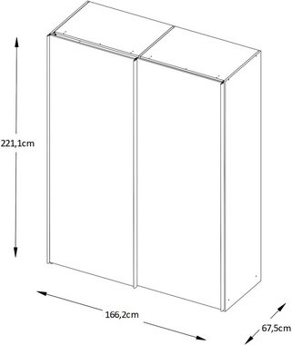 STAUD Schwebetürenschrank Includo Glas