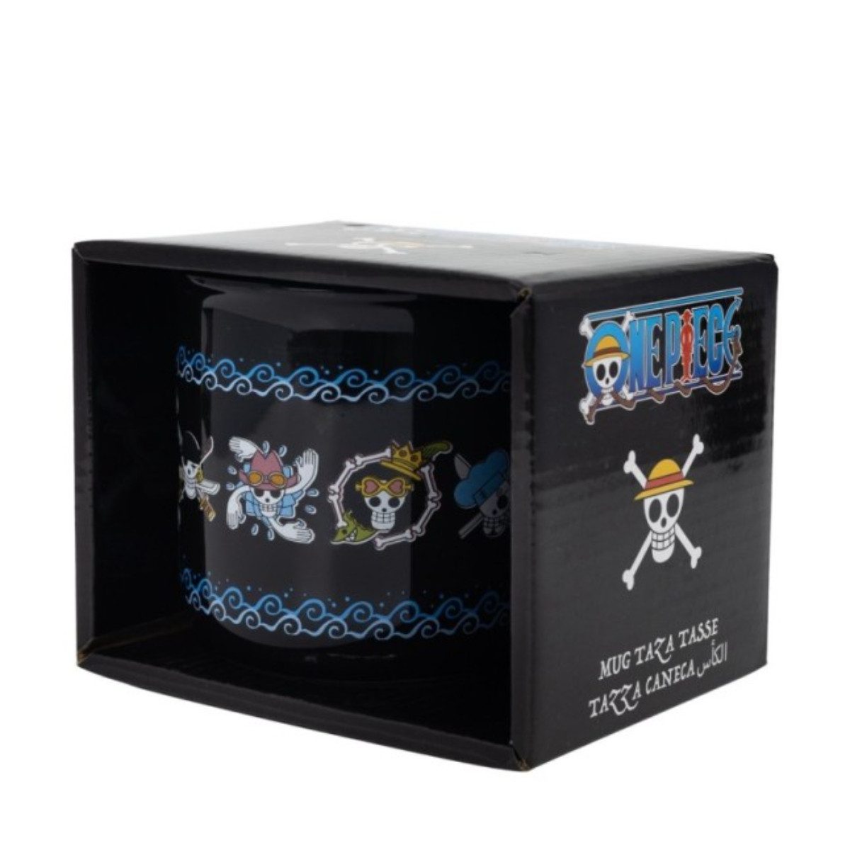 One Piece Tasse Anime Tasse 400 ml Keramik Frühstücksbecher mit Geschenkbox, Keramik