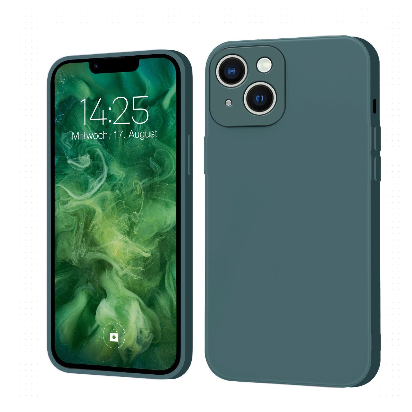 Tec-Expert Handyhülle SoftGrip Cover Hülle für Apple iPhone 13, Cover Bumper Case viele Farben wahlweise mit Glas