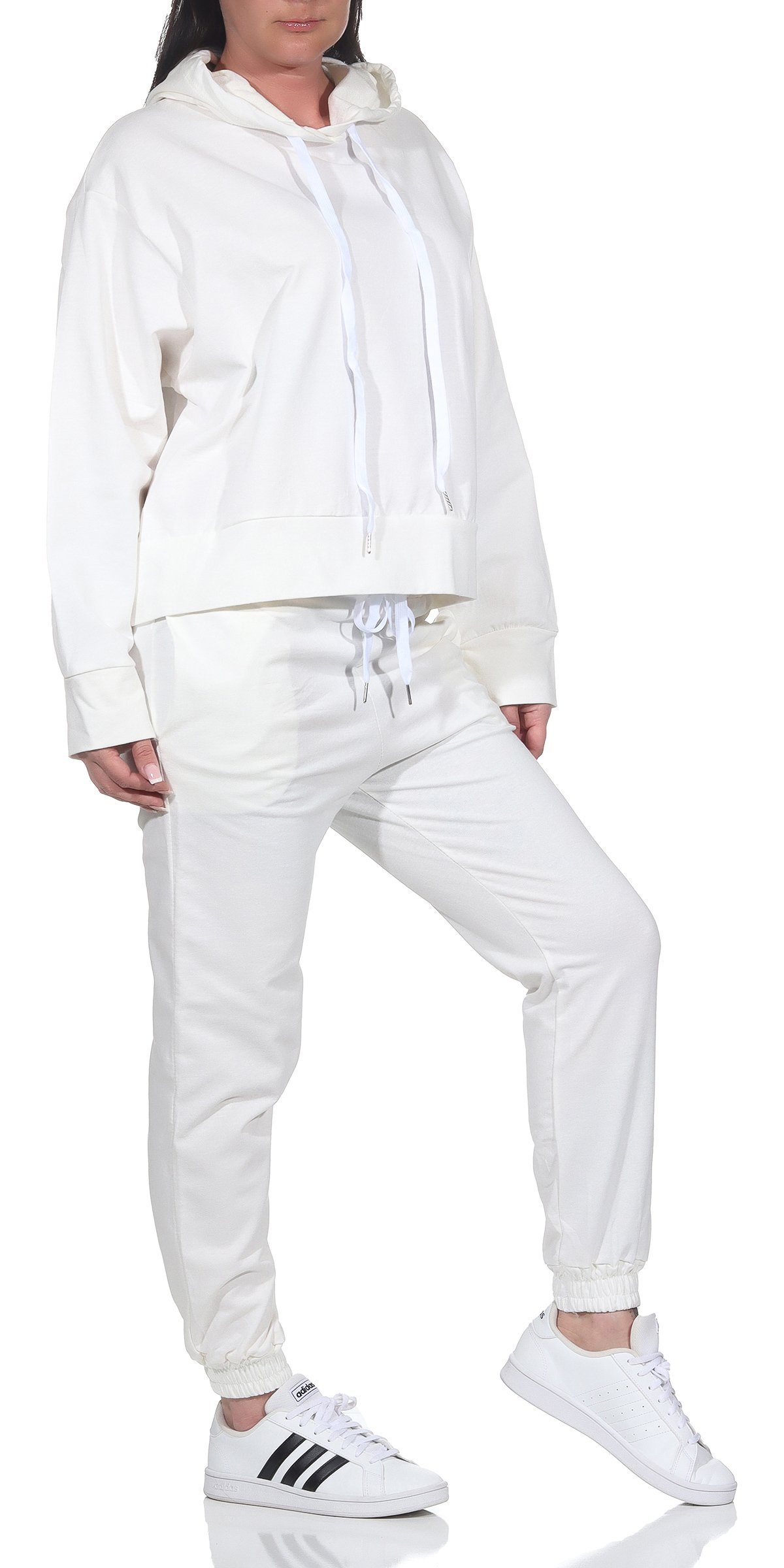 CLEO STYLE Jogginganzug Damen Jogginganzug 83991 Weiß