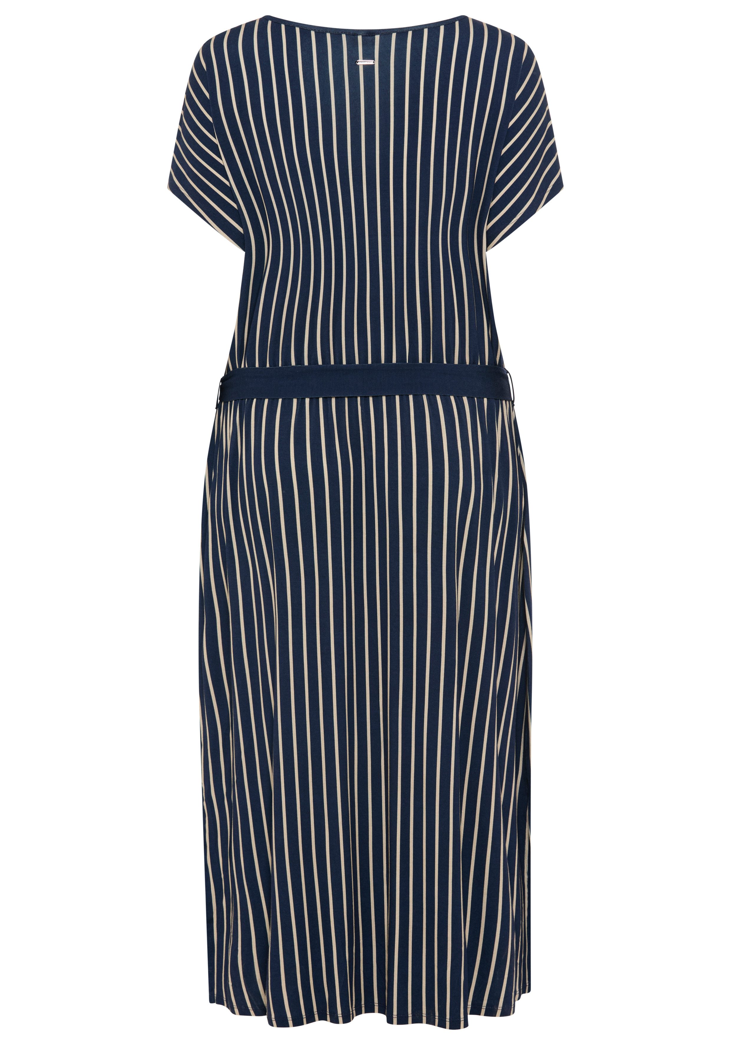 Laura Scott CURVE Maxikleid in modernem Streifen-Design