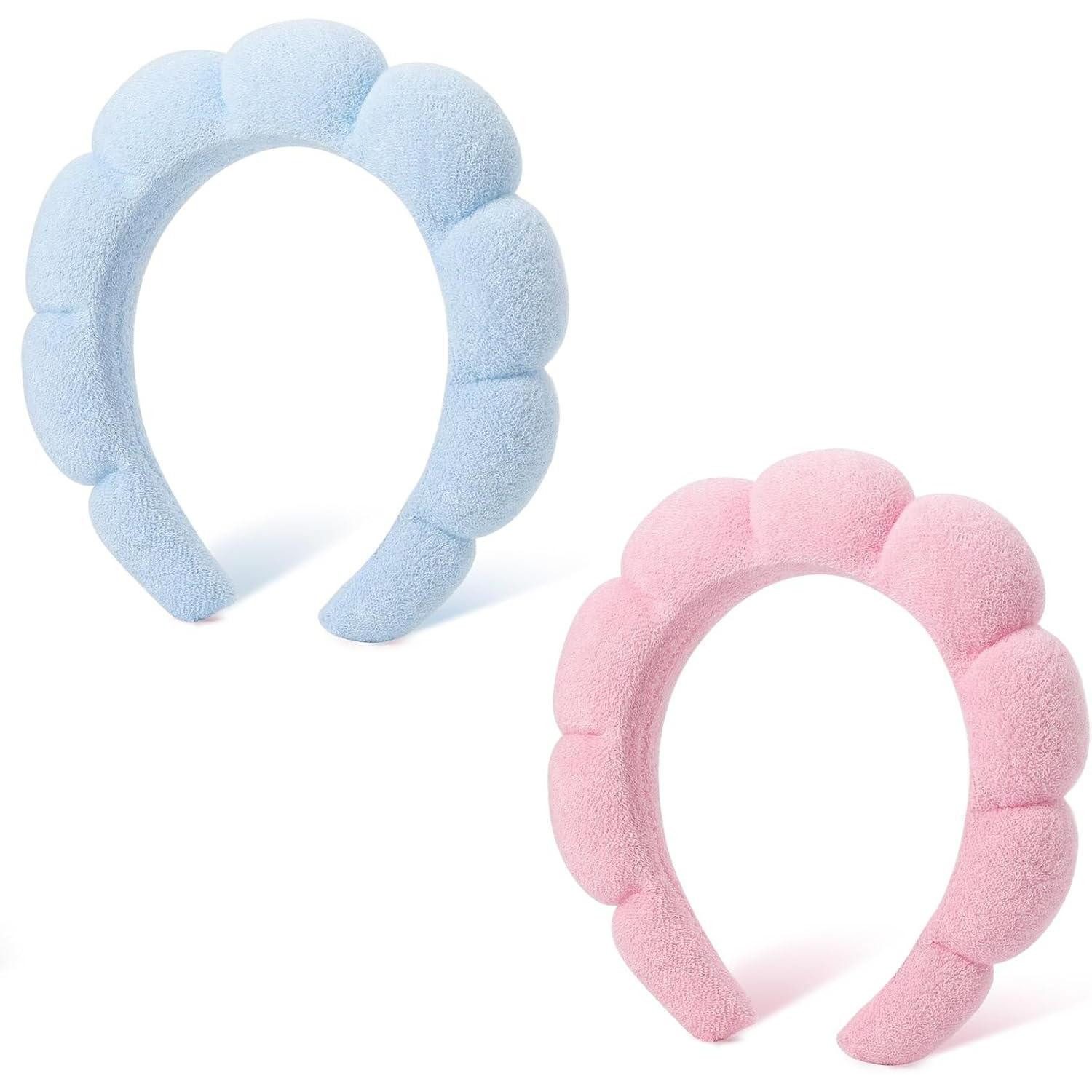 Haarband Spa-Stirnband Damen Schwamm Frottee Makeup Hautpflege 2 Pc Sponge Hair
