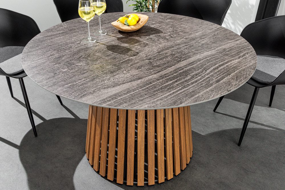 riess-ambiente Esstisch VALHALLA WOOD Ø115cm grau günstig online kaufen