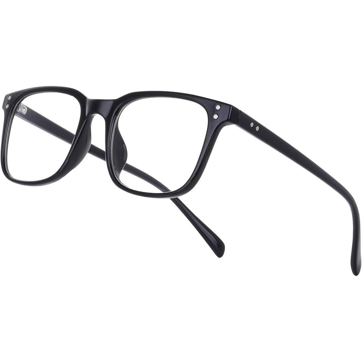 LuxusKollektion Brille Blaulichtfilter Brille Herren Damen ohne Sehstärke UV Modern Schwarz