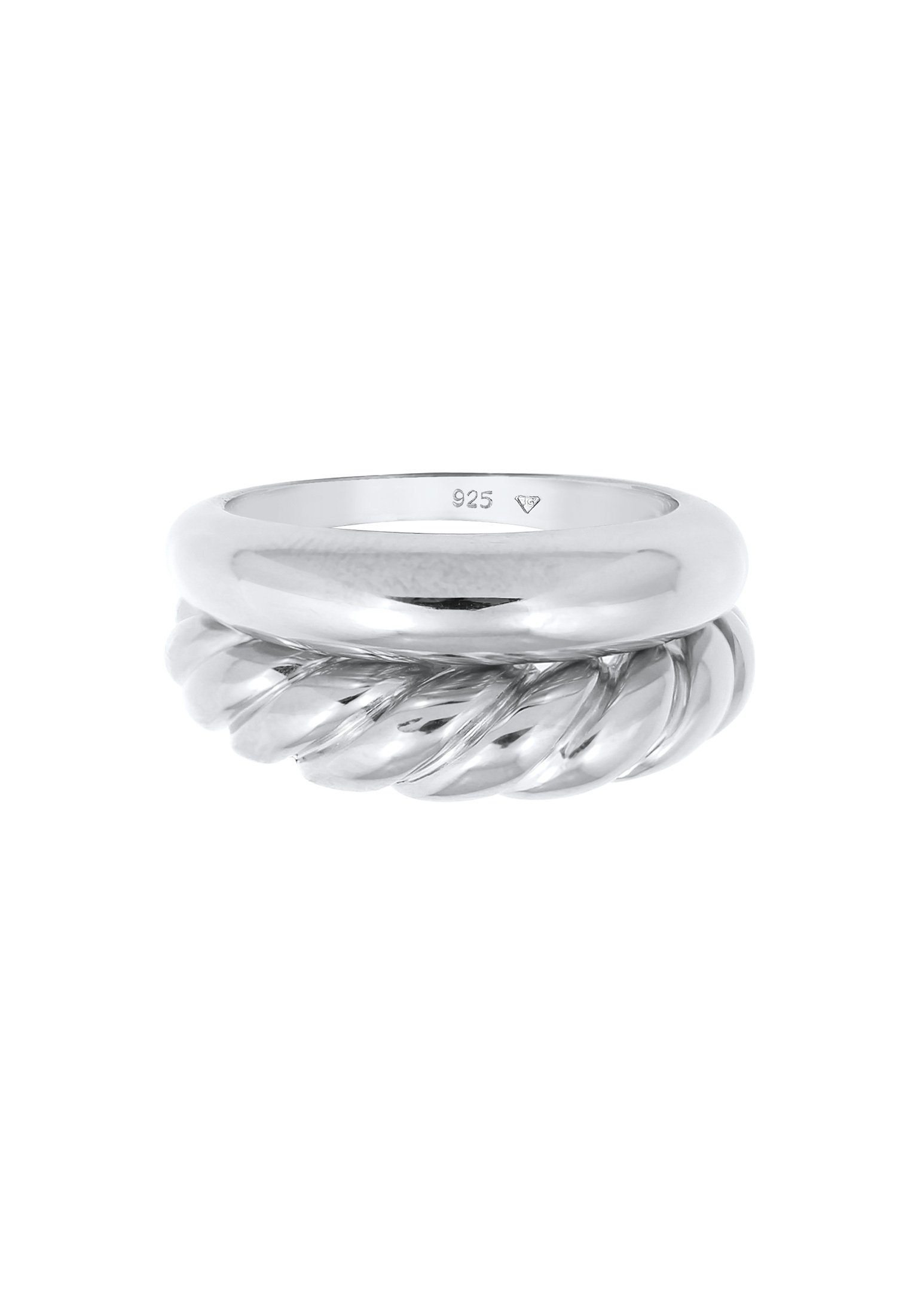 Ring-Set Elli Classic (2 925 Set Twisted Premium Silber, Bandring tlg) Gedreht
