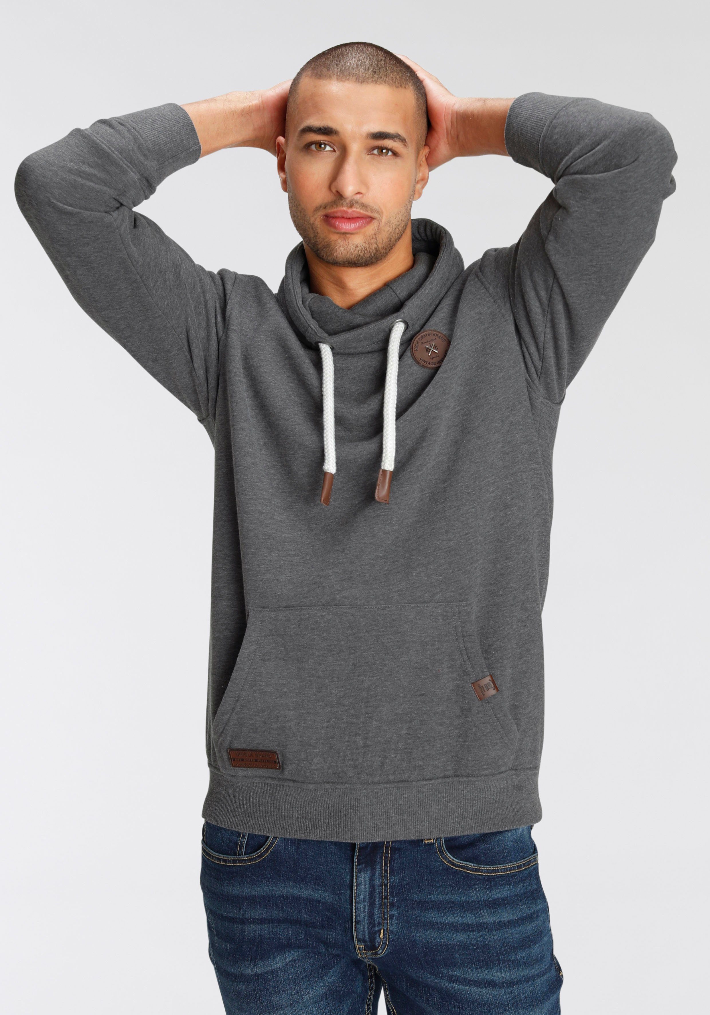 AJC Sweatshirt mit Wasserfallkragen grau | Sweatshirts