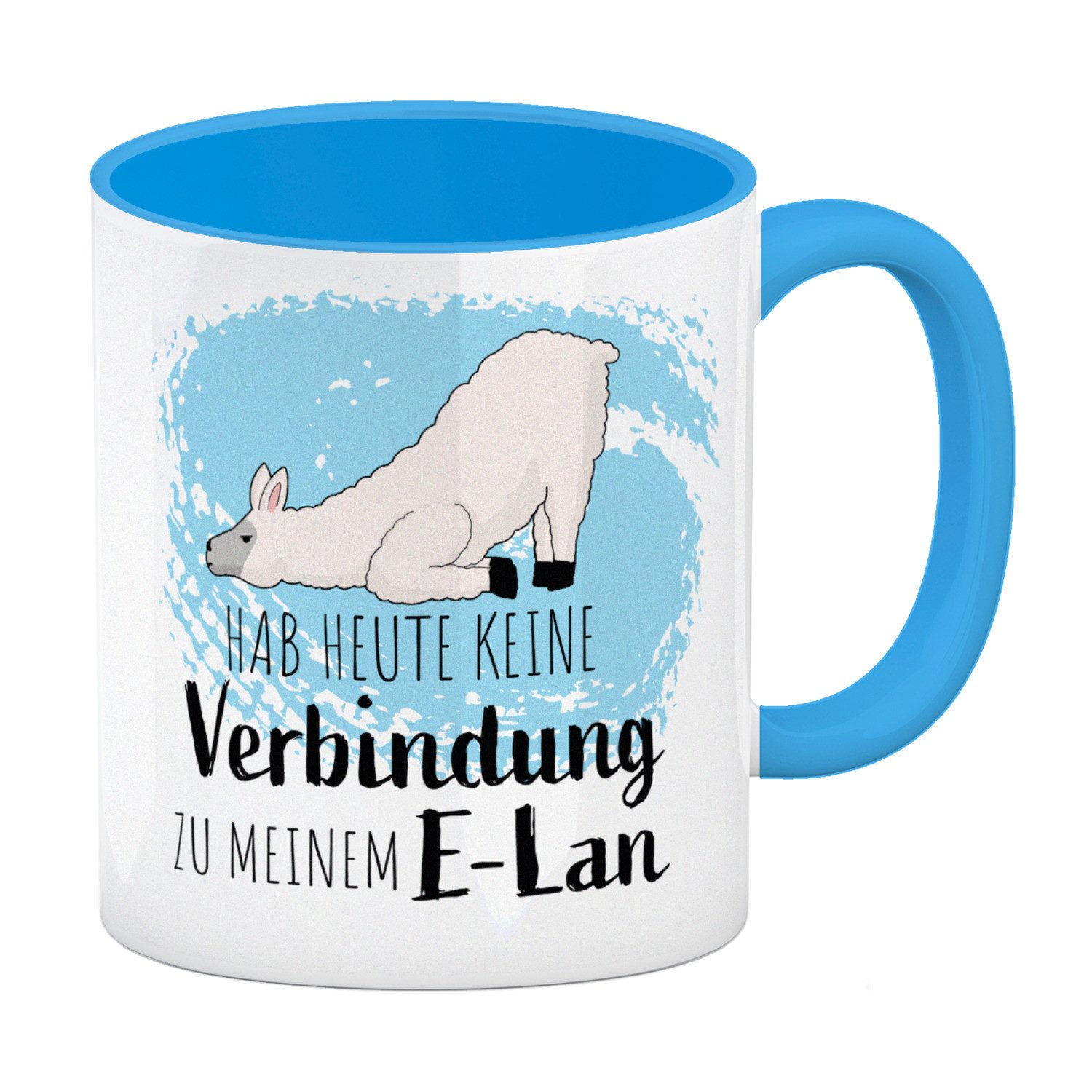 Tasse Hab heute keine Verbindung zu meinem E Lan Alpaka Kaffeebecher