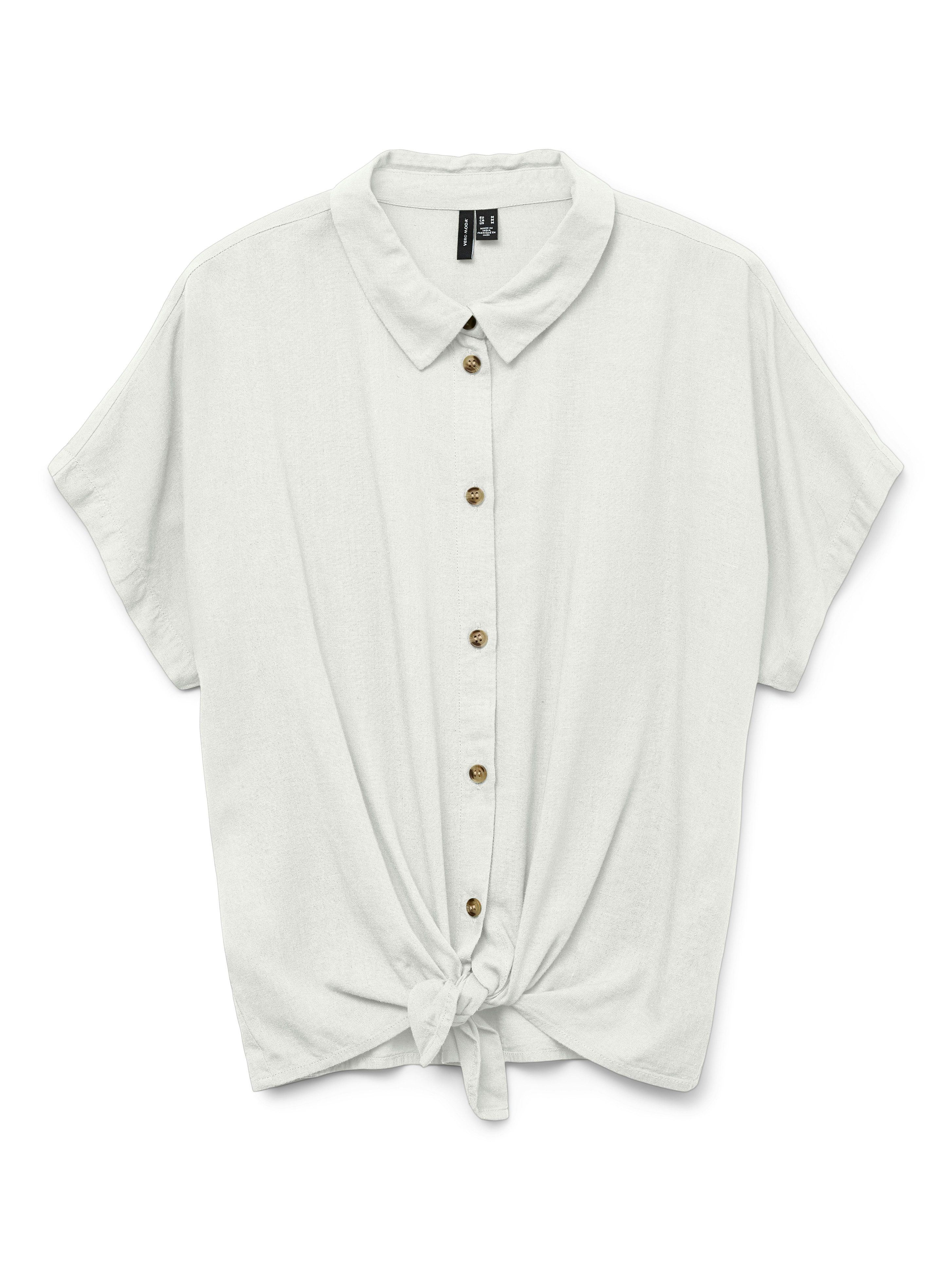 Kurzarmbluse VMTHEA SS TIE SHIRT WVN NOOS