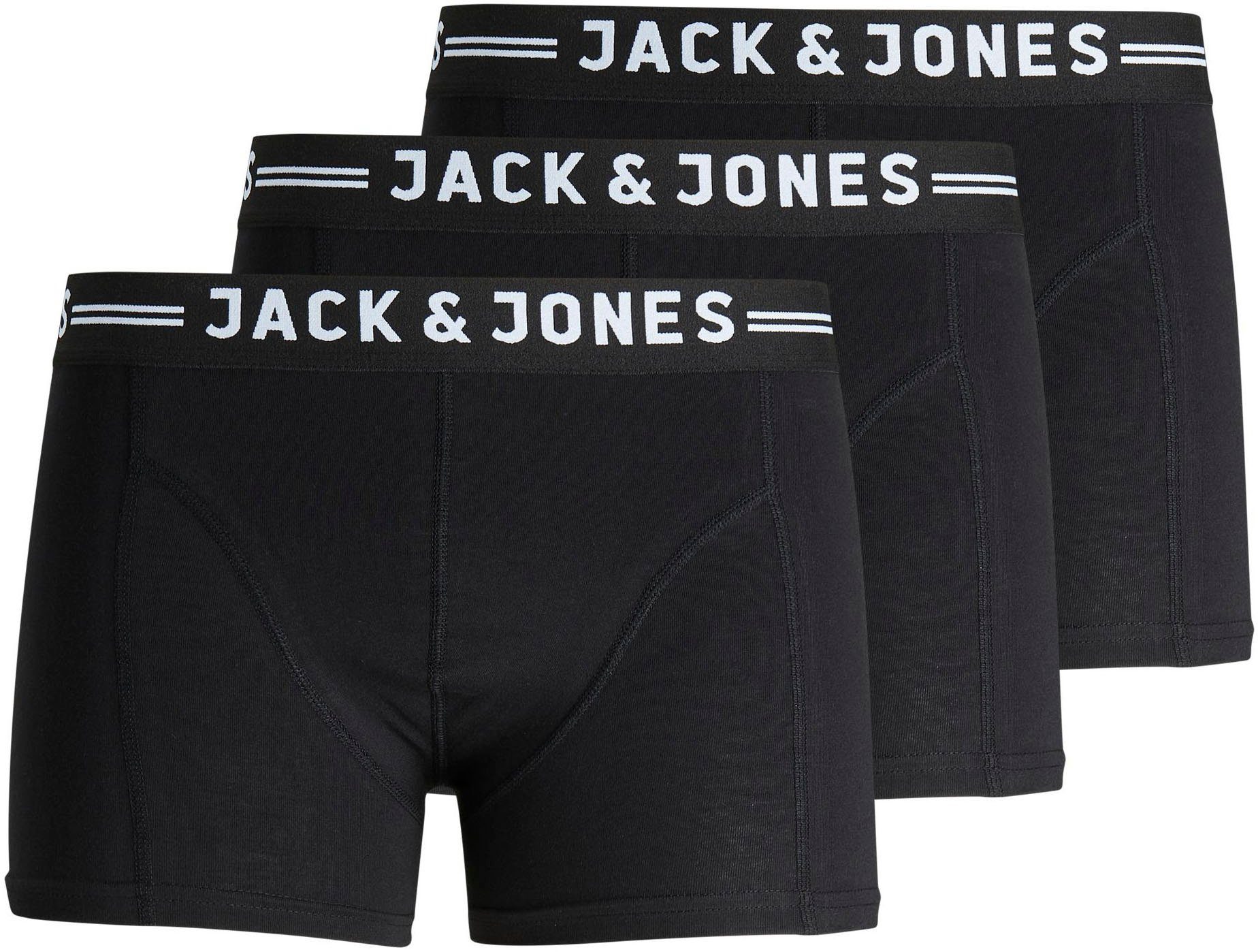 Jack & Jones Boxer Sense Trunks (Packung, 3-St) schwarz, schwarz, schwarz