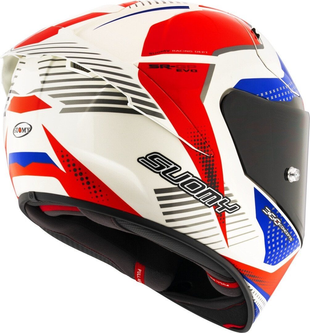 Suomy Motorradhelm SR-GP Evo Airspeed Helm, Notfallsystem-Polsterung (EQRS)
