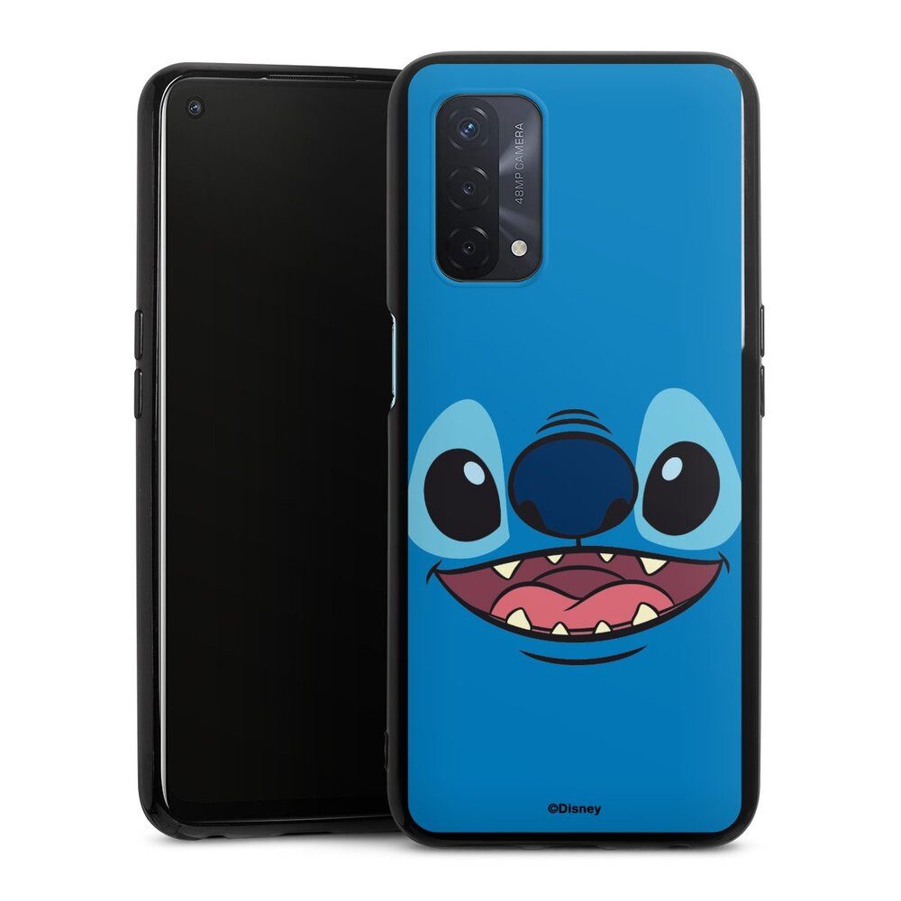DeinDesign Handyhülle Lilo & Stitch Disney Offizielles Lizenzprodukt Stitch Closeup, Oppo A54 5G Silikon Hülle Bumper Case Handy Schutzhülle