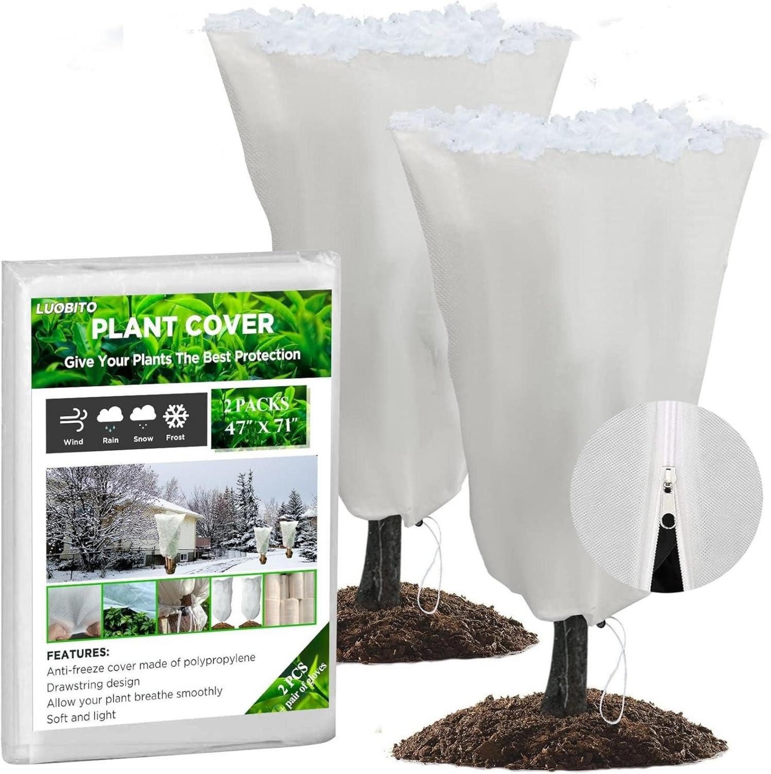 Abdeckhaube Winterschutz Pflanzen 2 Stück 120x180cm Gartenvlies Frostschutz