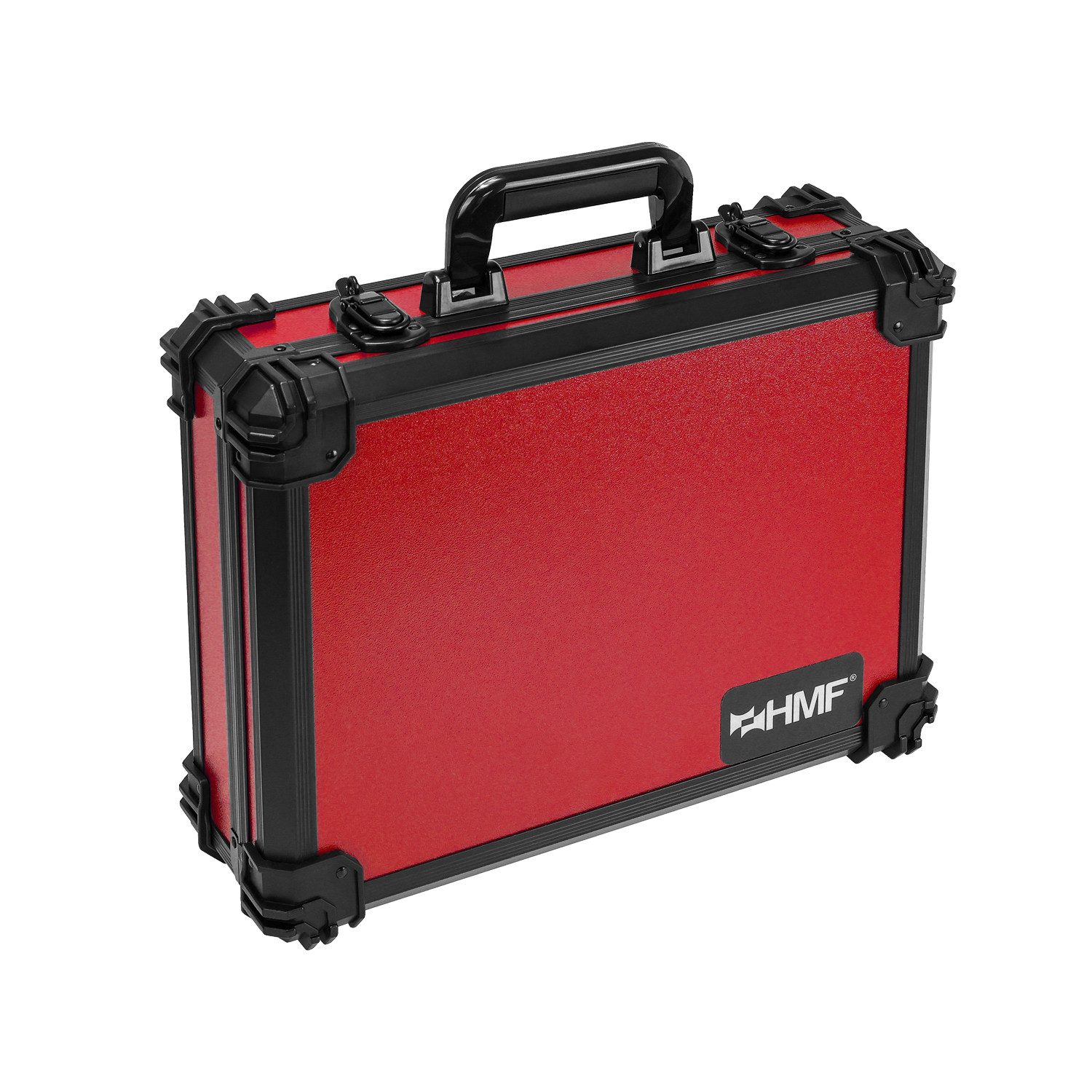 HMF Werkzeugkoffer Transportkoffer mit Noppen- & Rasterschaumstoff, Universalkoffer für, Kamera, Messgeräte & Tabletop-Miniaturen, 39 x 29 x 12 cm, Rot – Bild 4 von 5