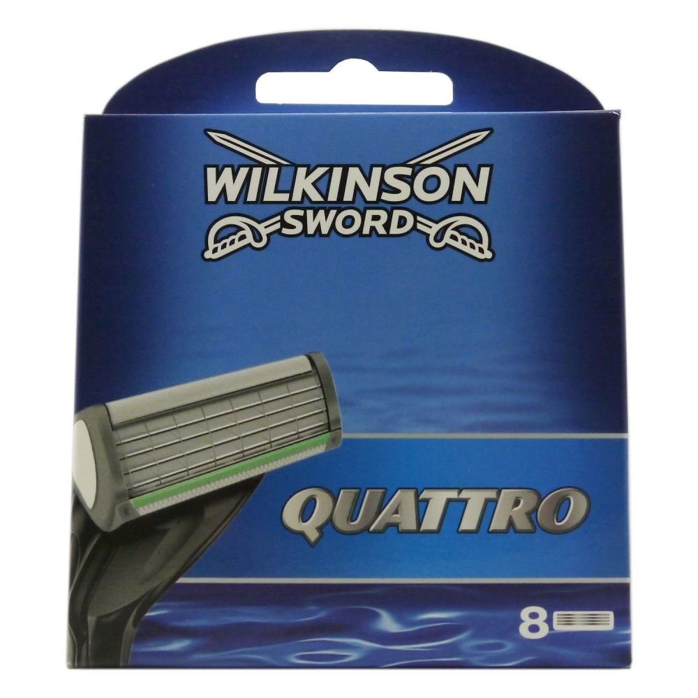 Wilkinson Rasierklingen Sword Quattro Klingen Ersatzklingen Rasierklingen 8 Stück