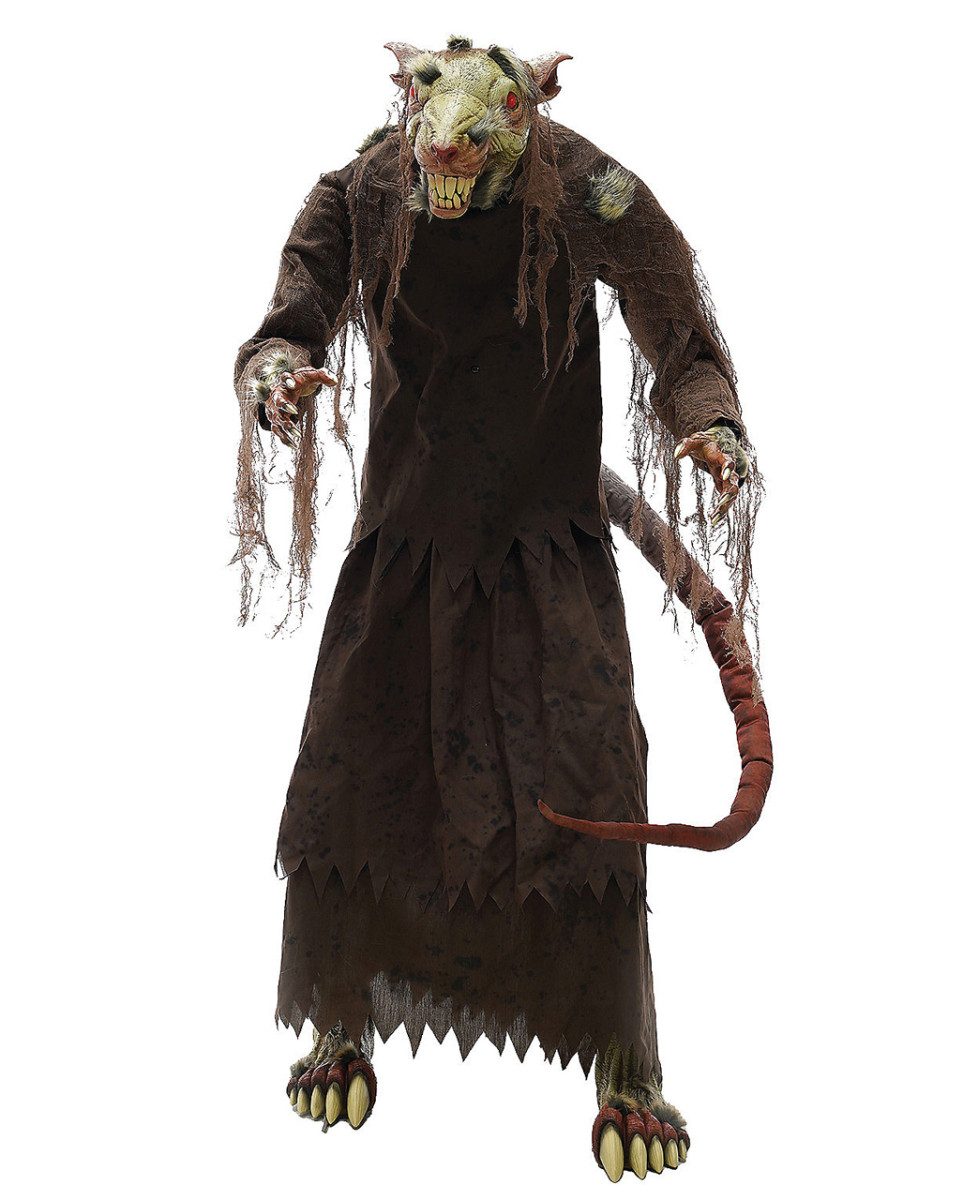 Horror-Shop Dekoobjekt Grässliche Monster Ratte Halloween Animatronic 152