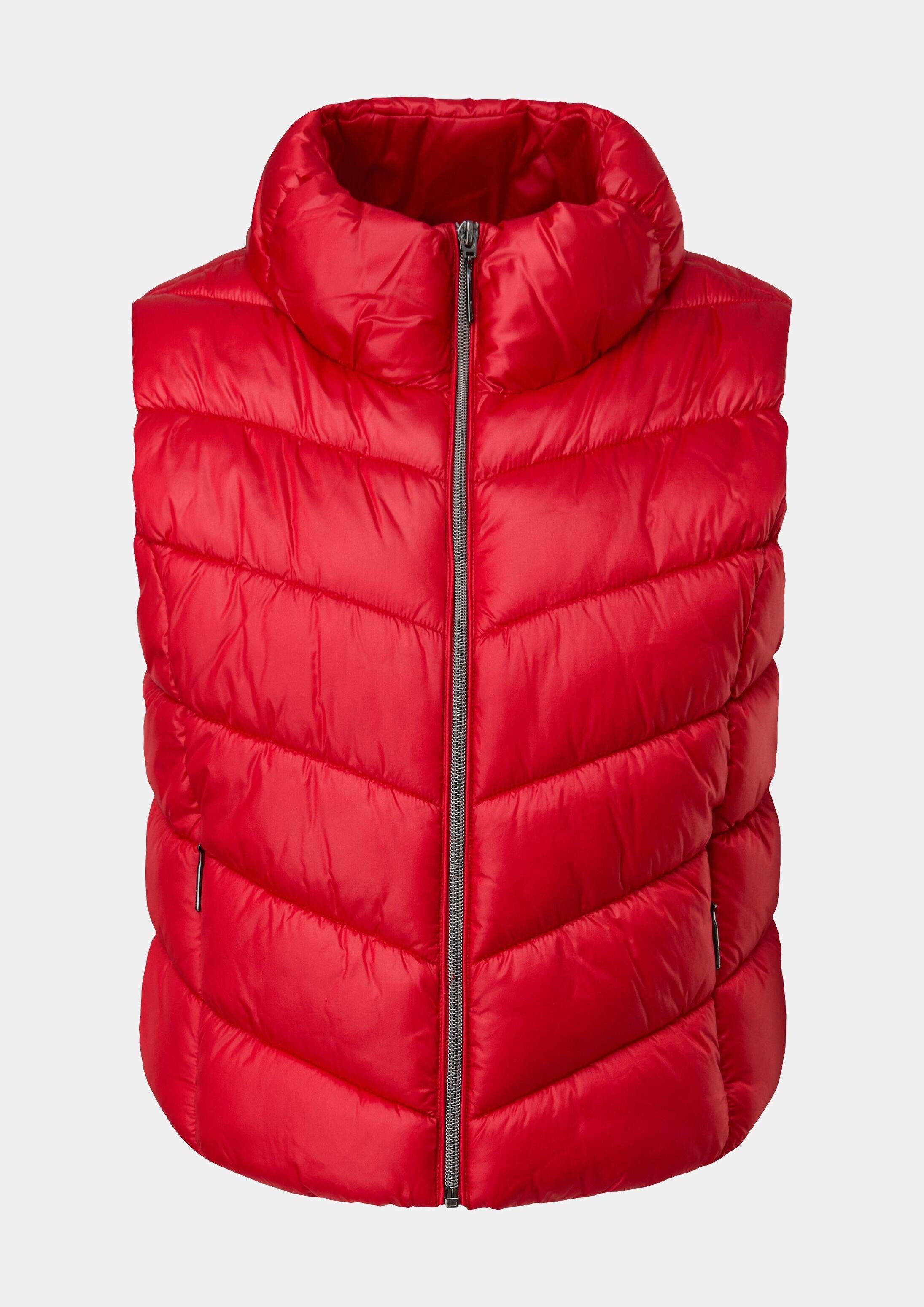 comma Outdoorjacke Outdoor-Weste Kurze Steppweste mit Stehkragen
