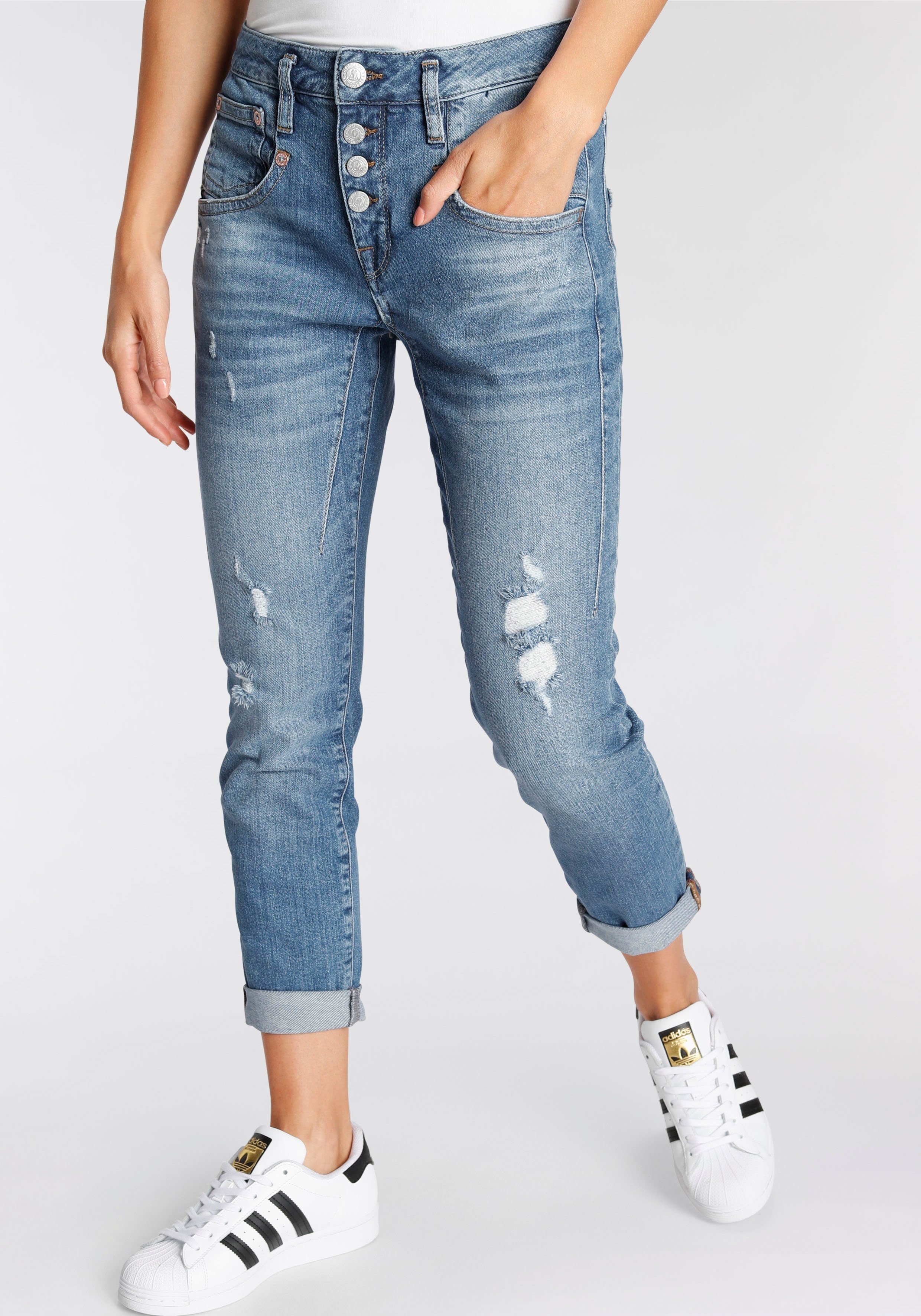 Herrlicher Boyfriend-Jeans »SHYRA B CROPPED RECYCLED« online kaufen | OTTO