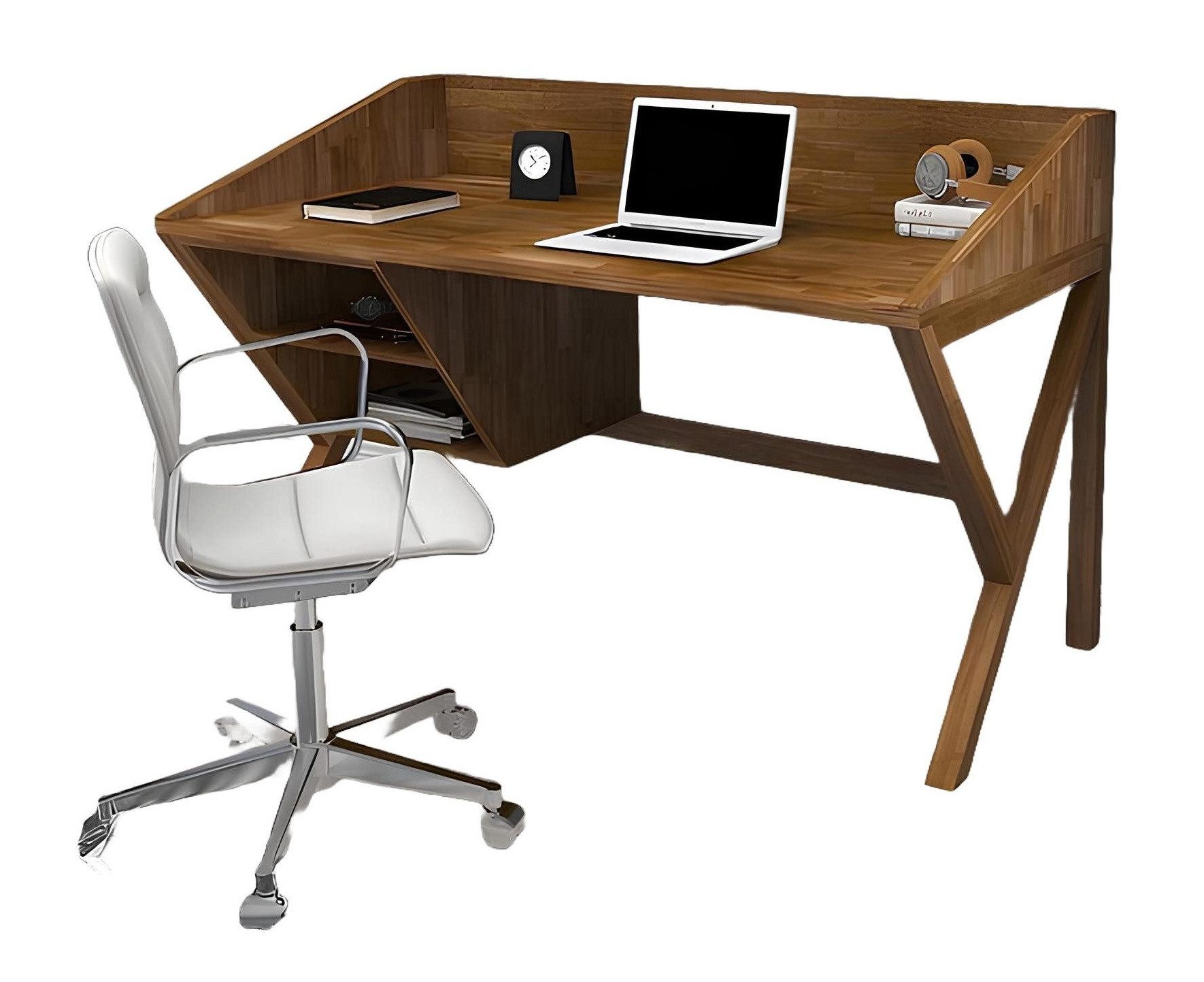 Xlmoebel Schreibtisch Eleganter Schreibtisch aus hochwertigem Holz mit edlem Design (1-St., Schreibtisch), Hergestellt in Europa