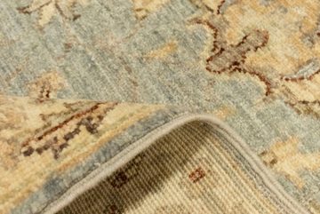 Wollteppich Farahan Teppich handgeknüpft grau, morgenland, rechteckig, Höhe: 7 mm
