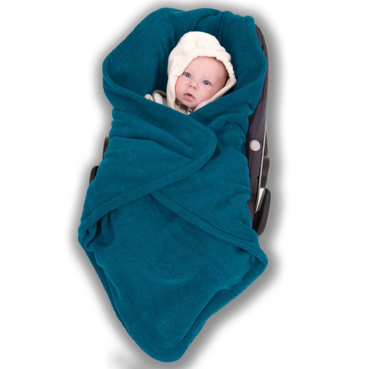 Hoppediz Kinderwagenkette Hoppediz Fleece-Decke petrol für günstig online kaufen