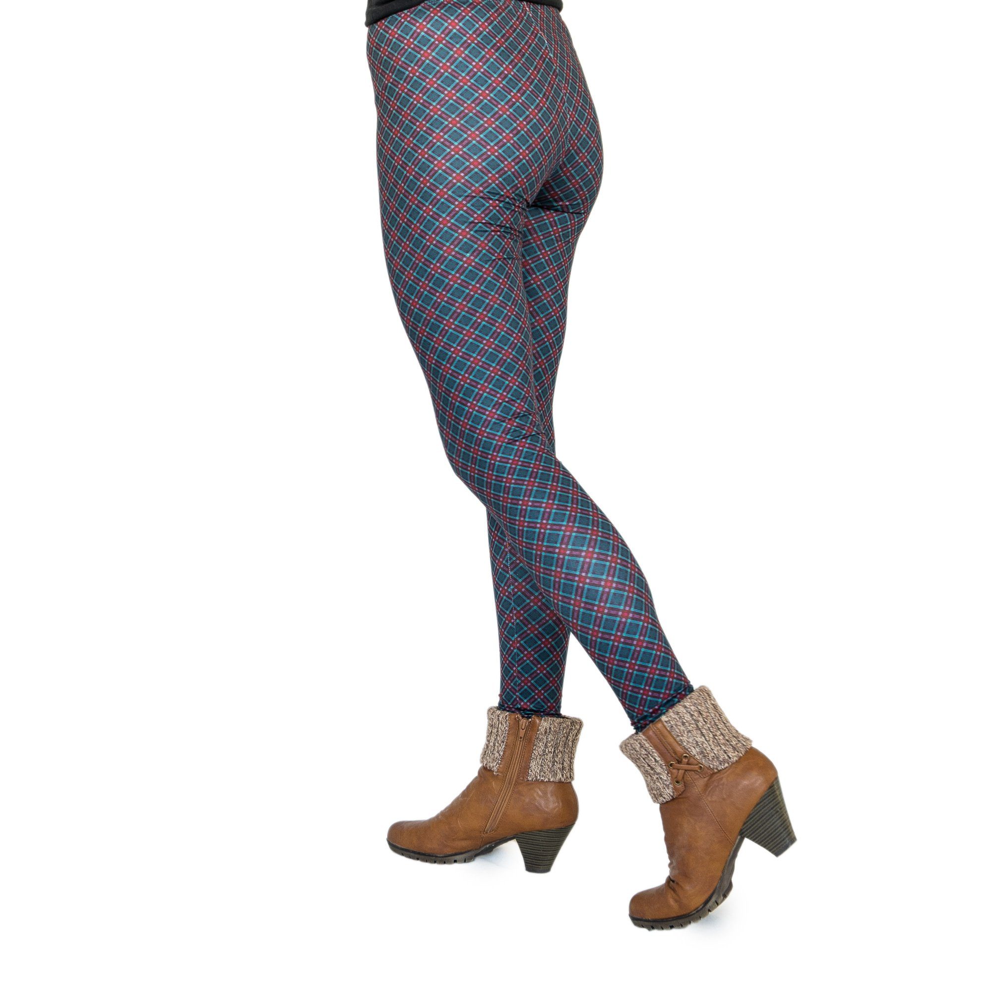 cosey Leggings Business Line Leggings (Einheitsgröße XS-L) Kleinkariert Rot günstig online kaufen