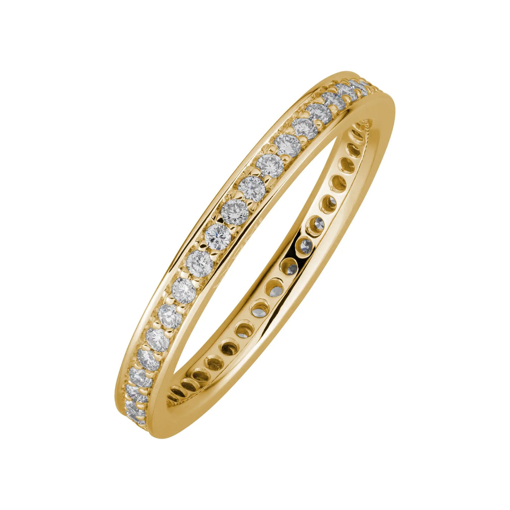 LYOMI Fingerring 585/- Gelbgold Memoire synth. Diam. 0,49ct.